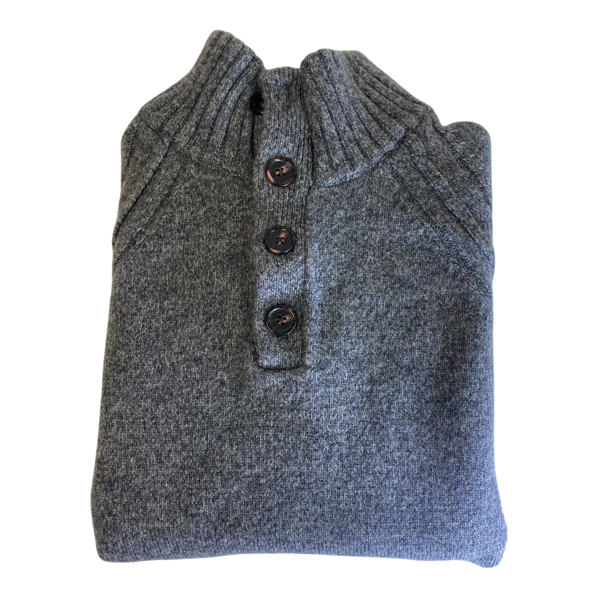 Gloster Men's 4 Button Raglan Wool Sweater SIZE - Small