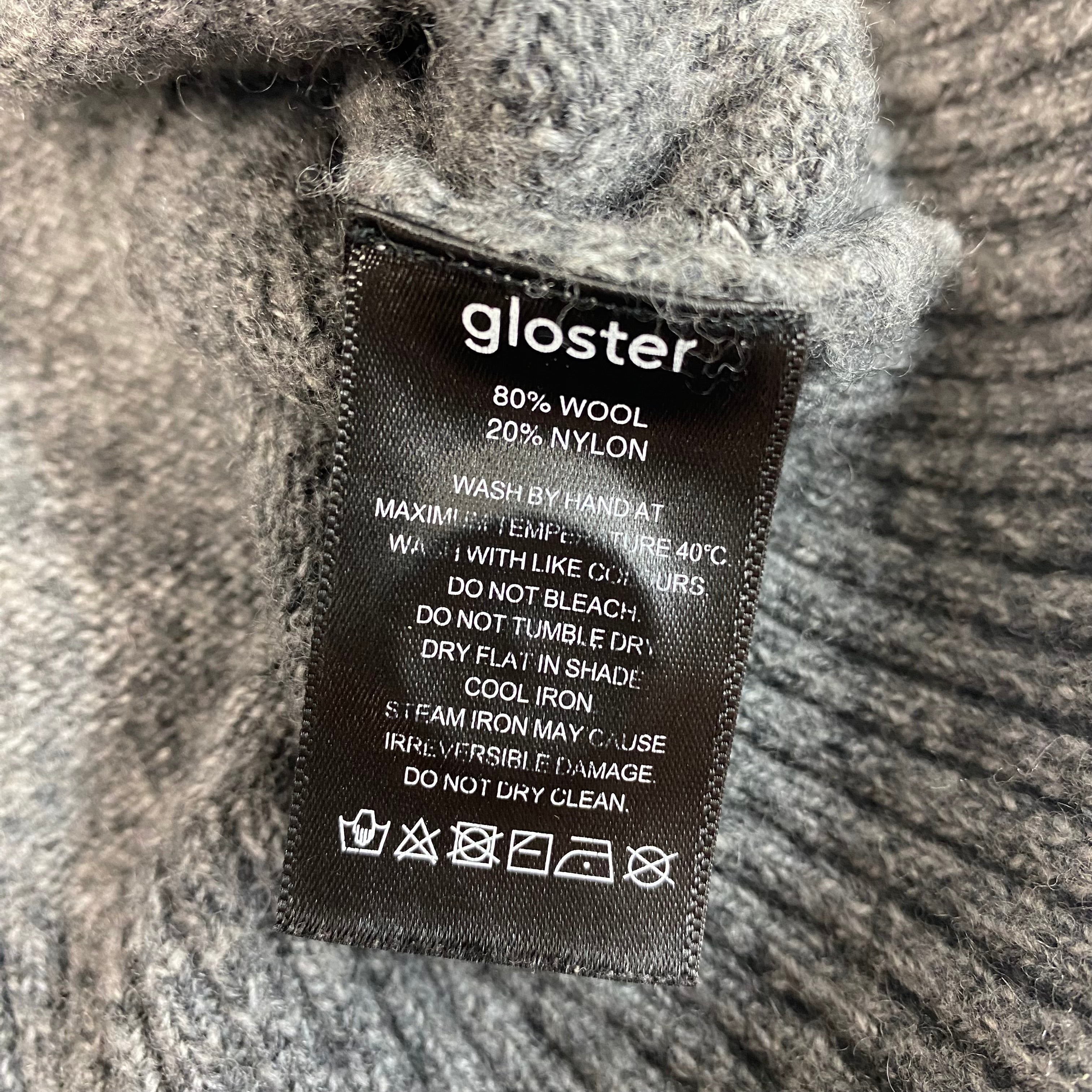 Gloster Men's 4 Button Raglan Wool Sweater SIZE - Small