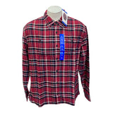 Jachs Men's Regular Fit Flannel Shirt - Red