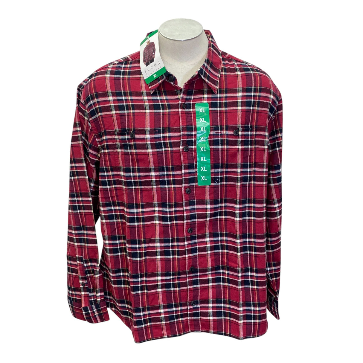 Jachs Men's Regular Fit Flannel Shirt - Red