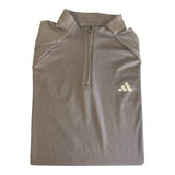 Adidas Women's Train Essentials Minimal Branding 1/4 Zip Cover Up - Glory Grey