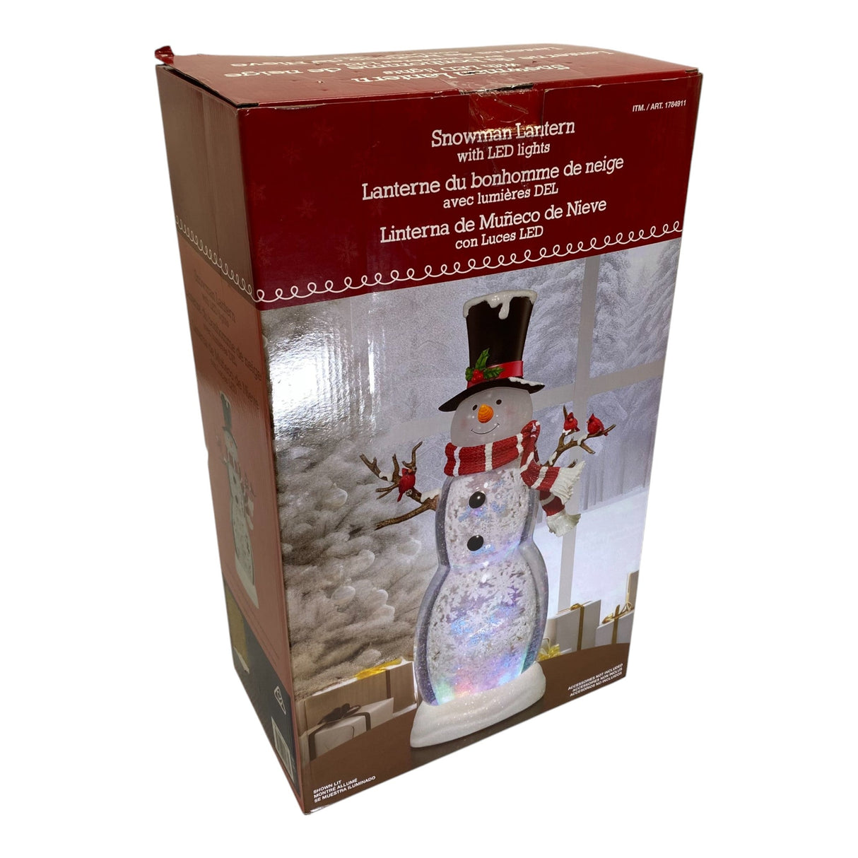 Holiday 20" Snowman Lantern with LED Lights