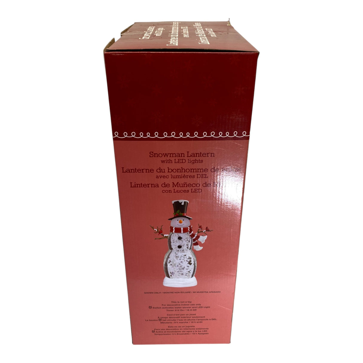 Holiday 20" Snowman Lantern with LED Lights