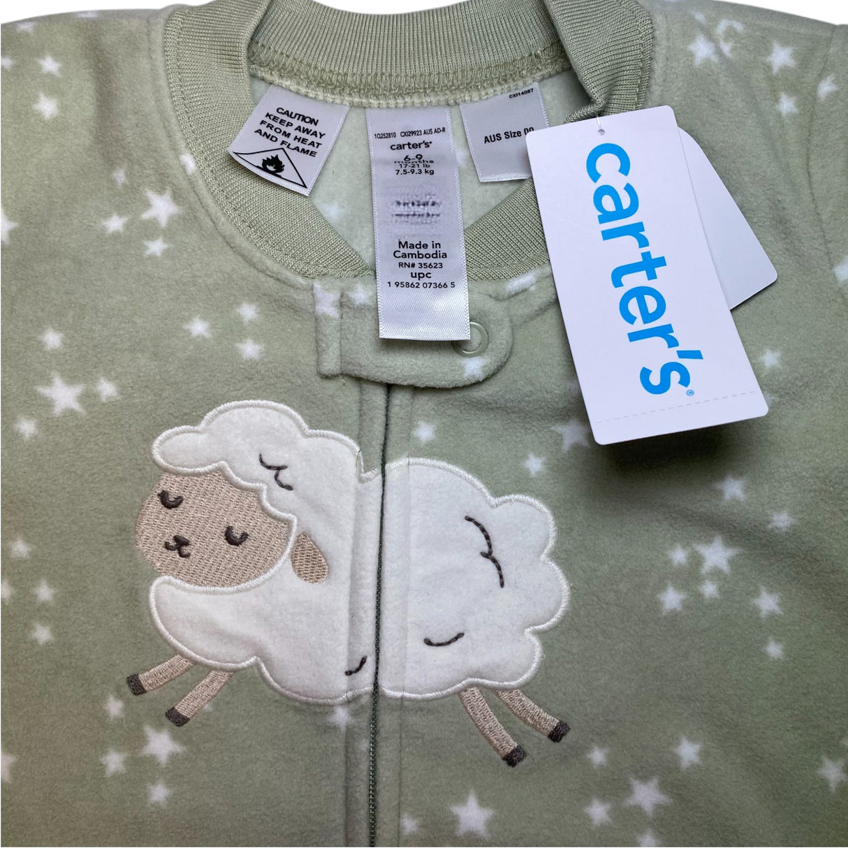 Carters Baby Easy Zip Front Sleep Bag - Size 6-9M