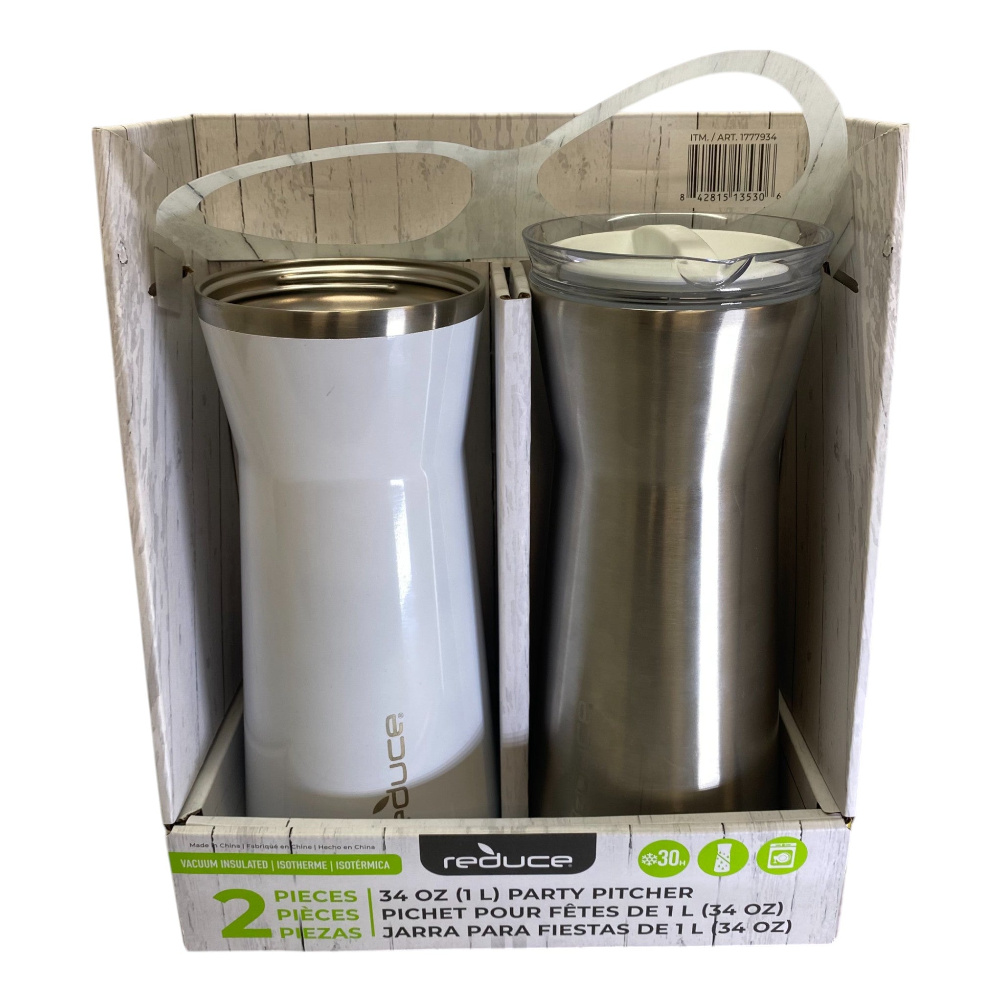 Reduce 2x Vacuum Insulated 1L Party Pitcher