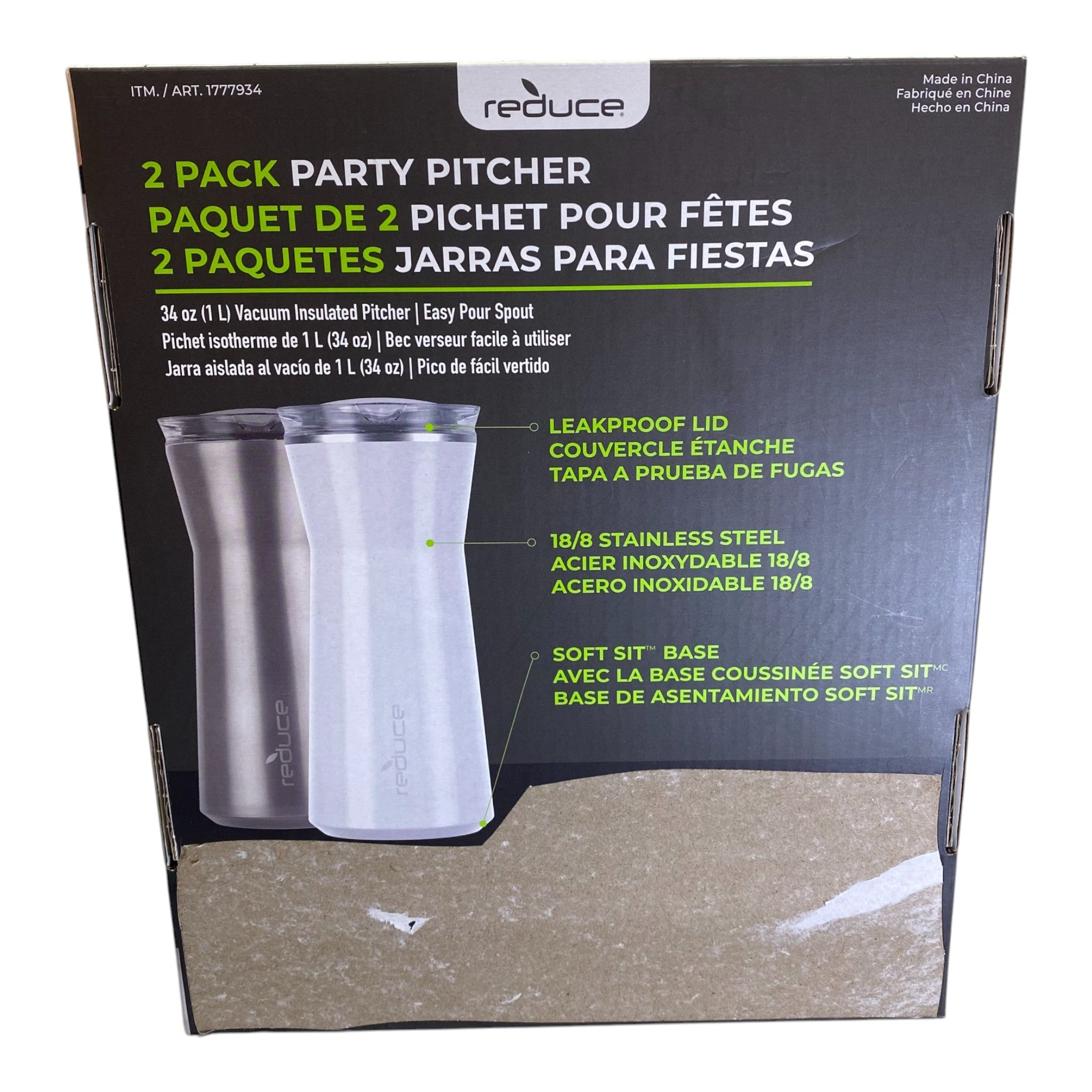 Reduce 2x Vacuum Insulated 1L Party Pitcher