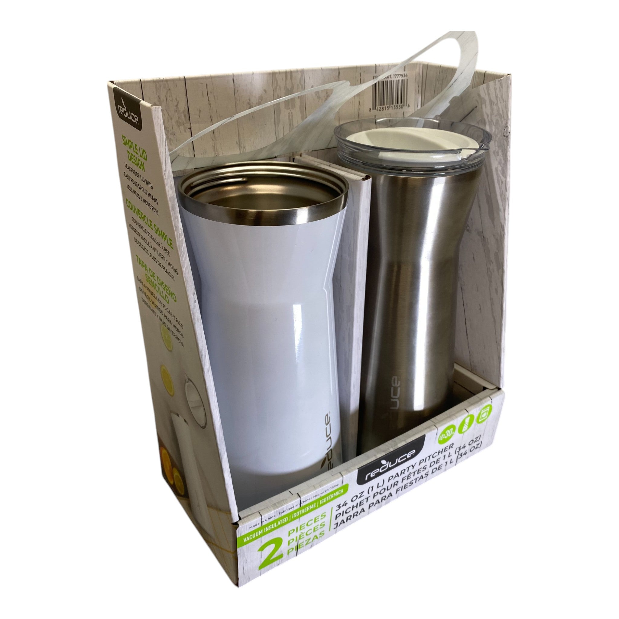 Reduce 2x Vacuum Insulated 1L Party Pitcher