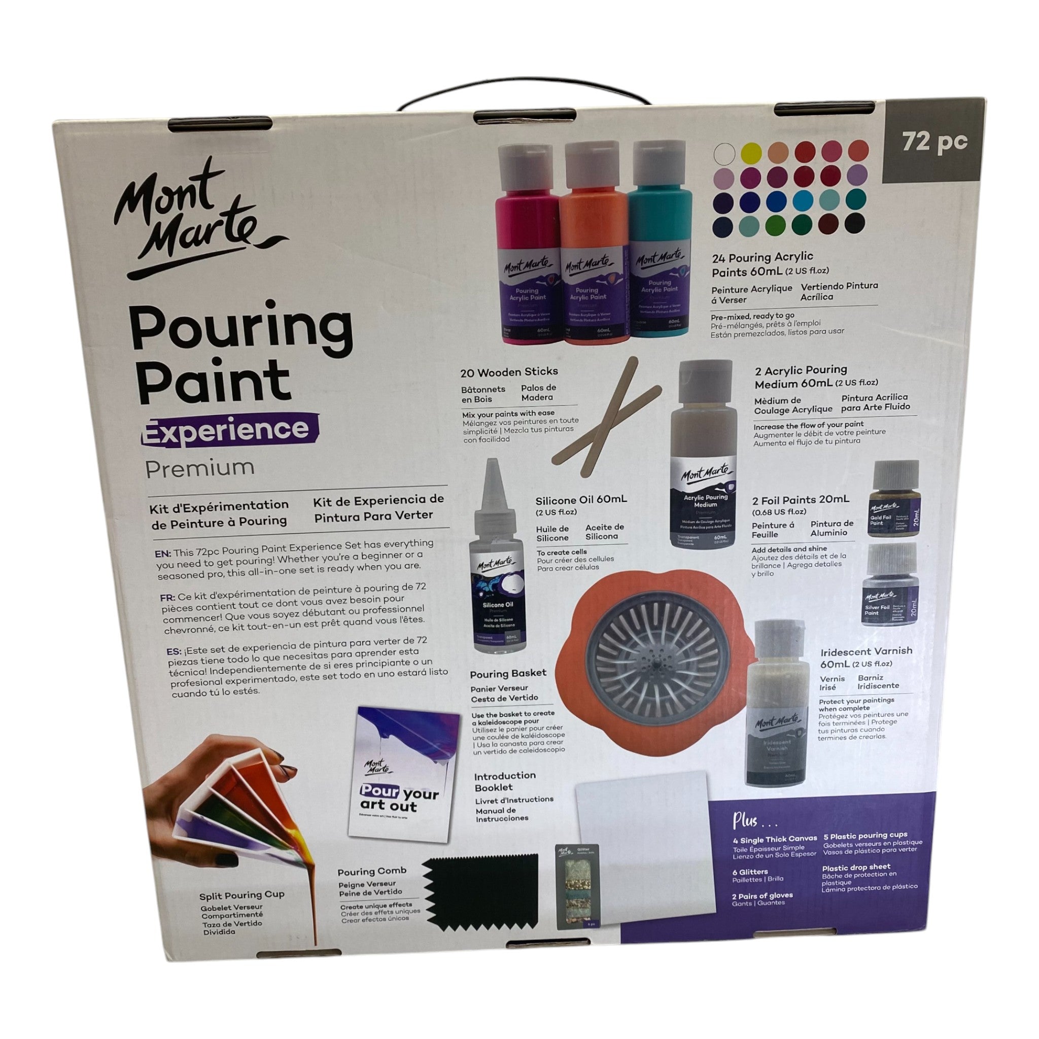 Mont Marte Pouring Paint Set 72 Piece