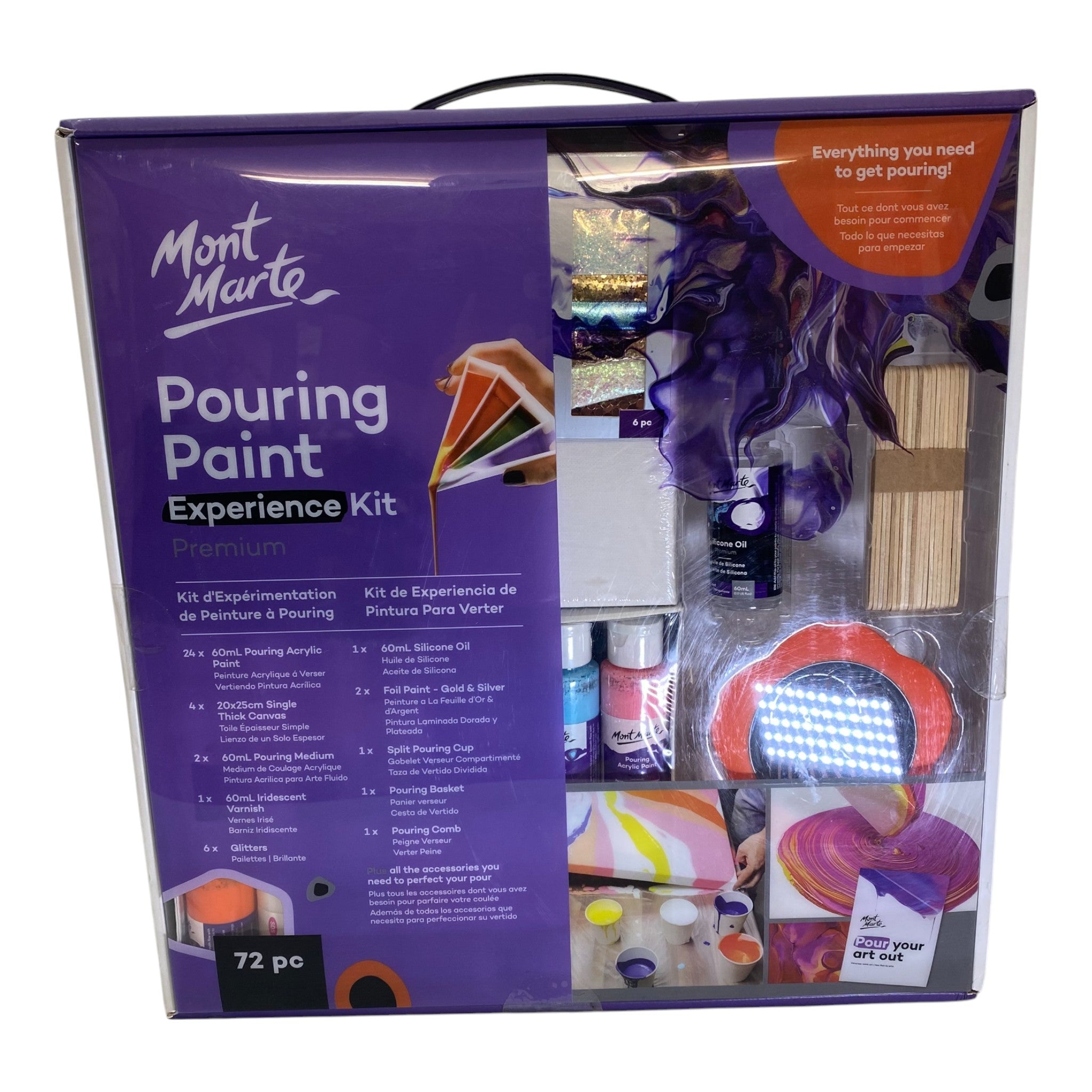 Mont Marte Pouring Paint Set 72 Piece
