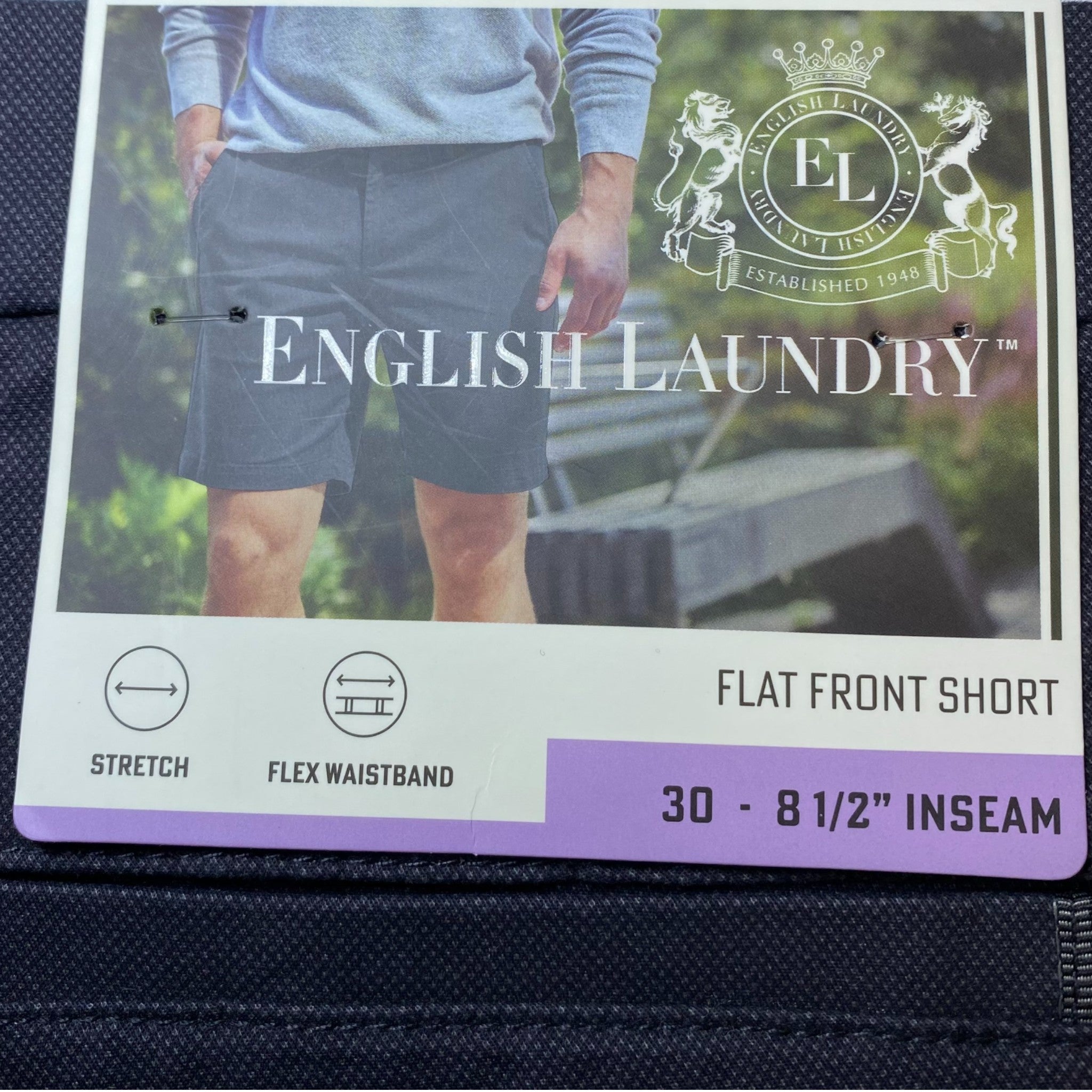 English Laundry Men's Flat-Front Flex Shorts SIZE - 30