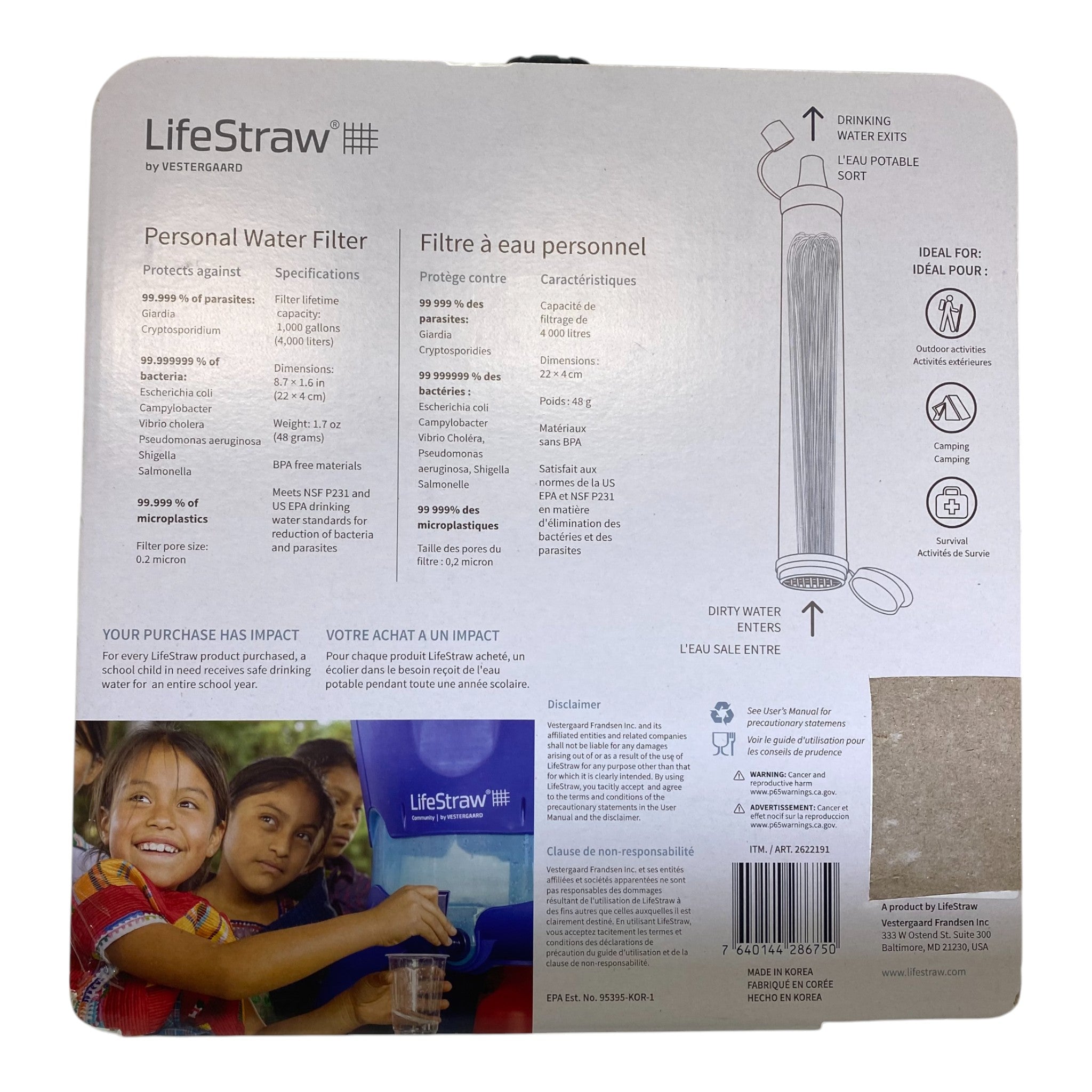 LifeStraw Personal Water Filter 3 Pack