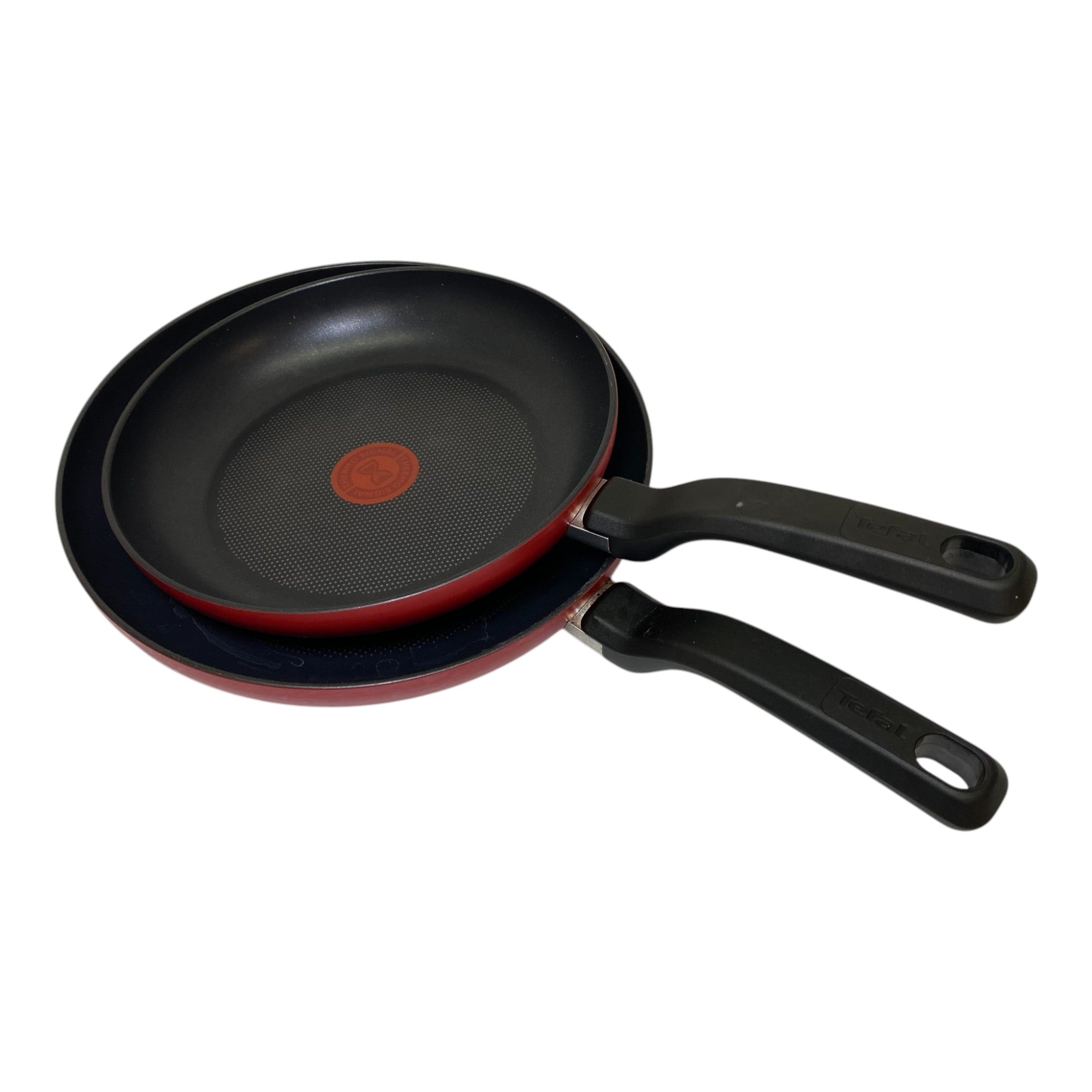 Tefal Red Delight Aluminium Frypan Set 24cm And 28cm