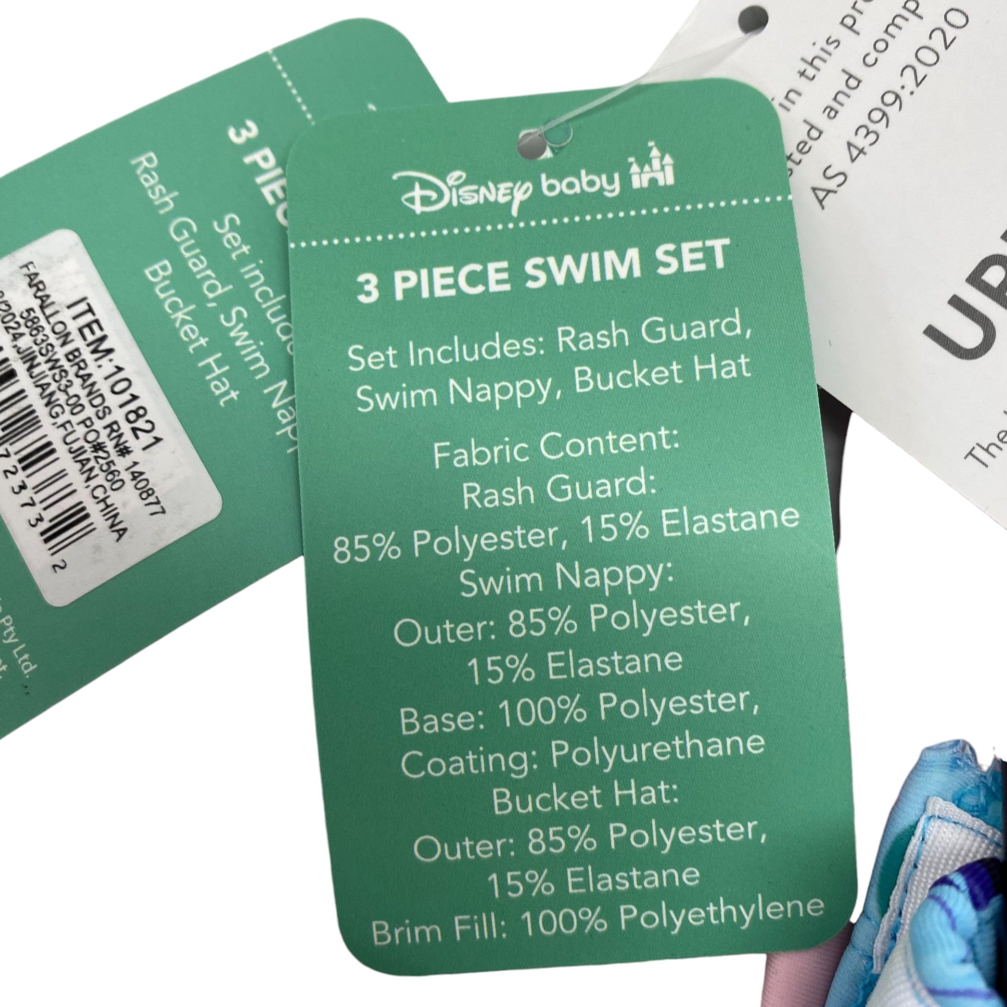 Disney Baby Ariel 3 Piece Swim Set - Size 3-6M