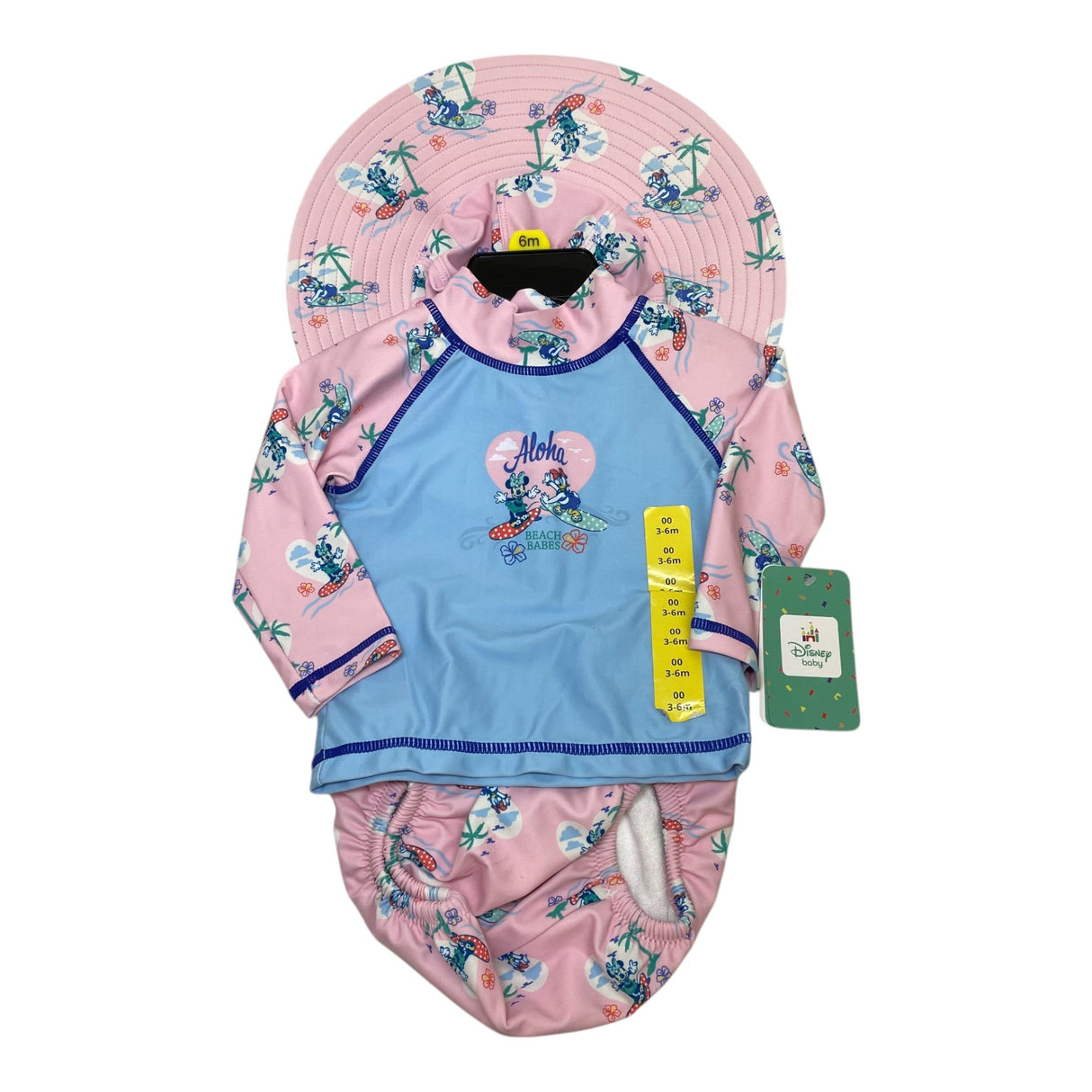 Disney Baby Minnie And Daisy 3 Piece Swim Set - Size 3-6M