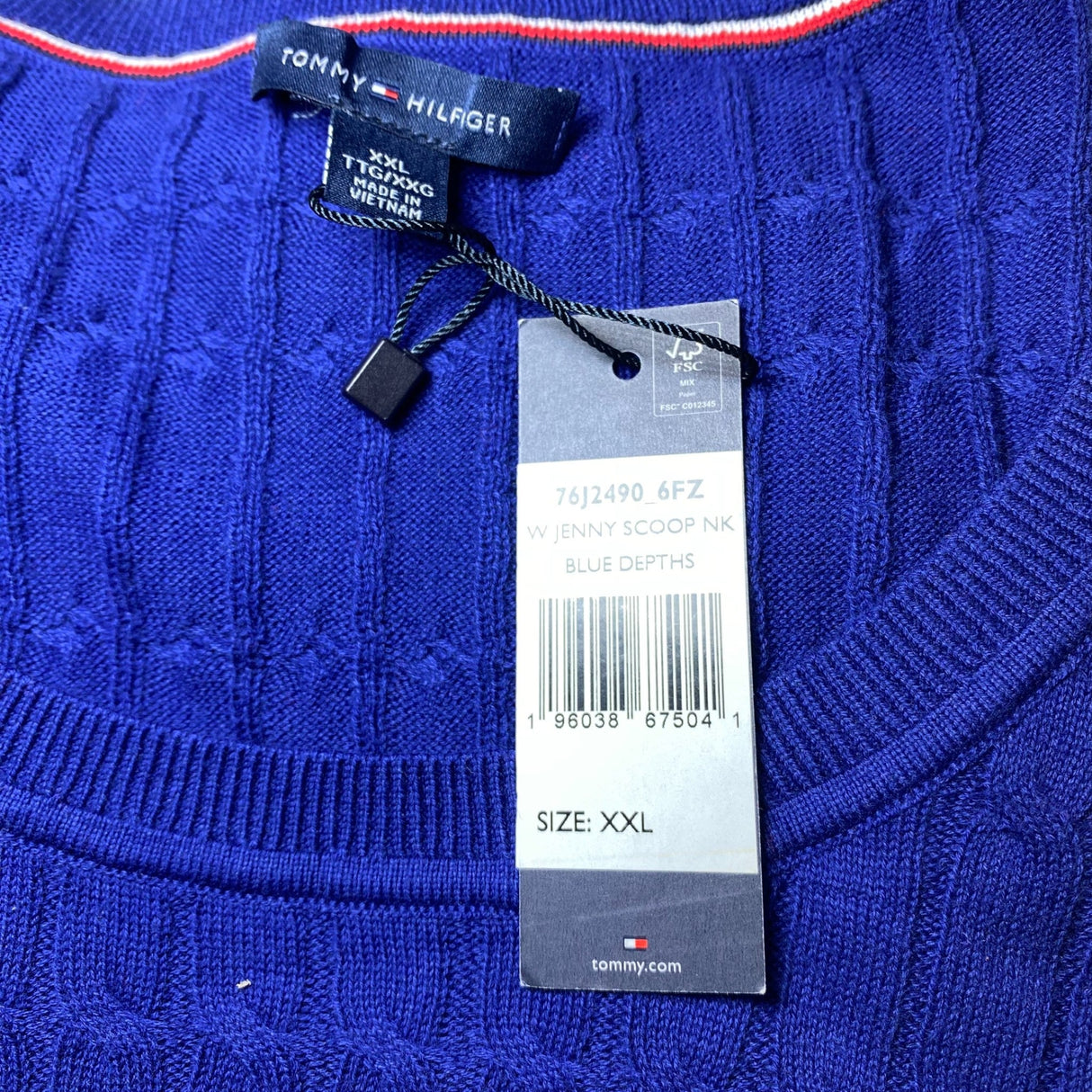 Tommy Hilfiger Women's Jenny Scoop NK Sweater SIZE - XXL