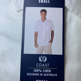 Coast Men's Button Collar Linen Shirt SIZE - Small