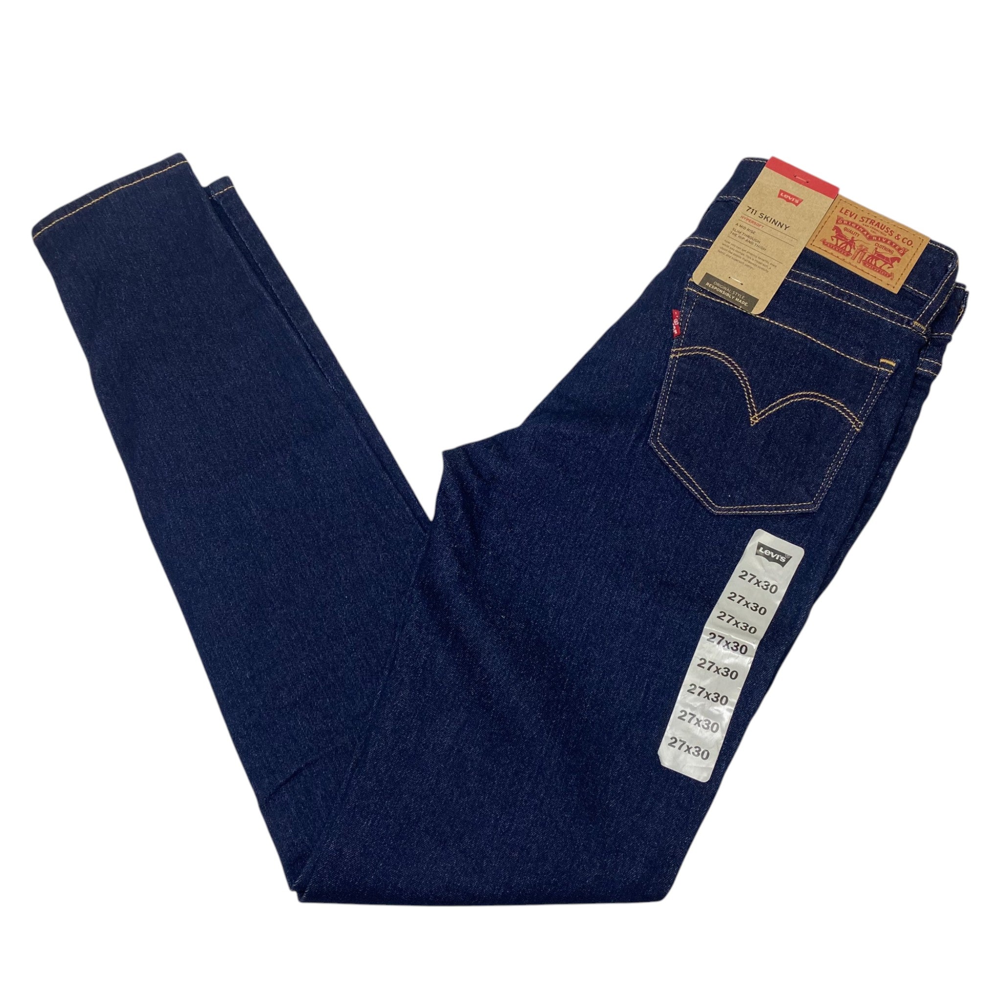 Levis Women's 711 Mid Rise Skinny Fit Jeans
