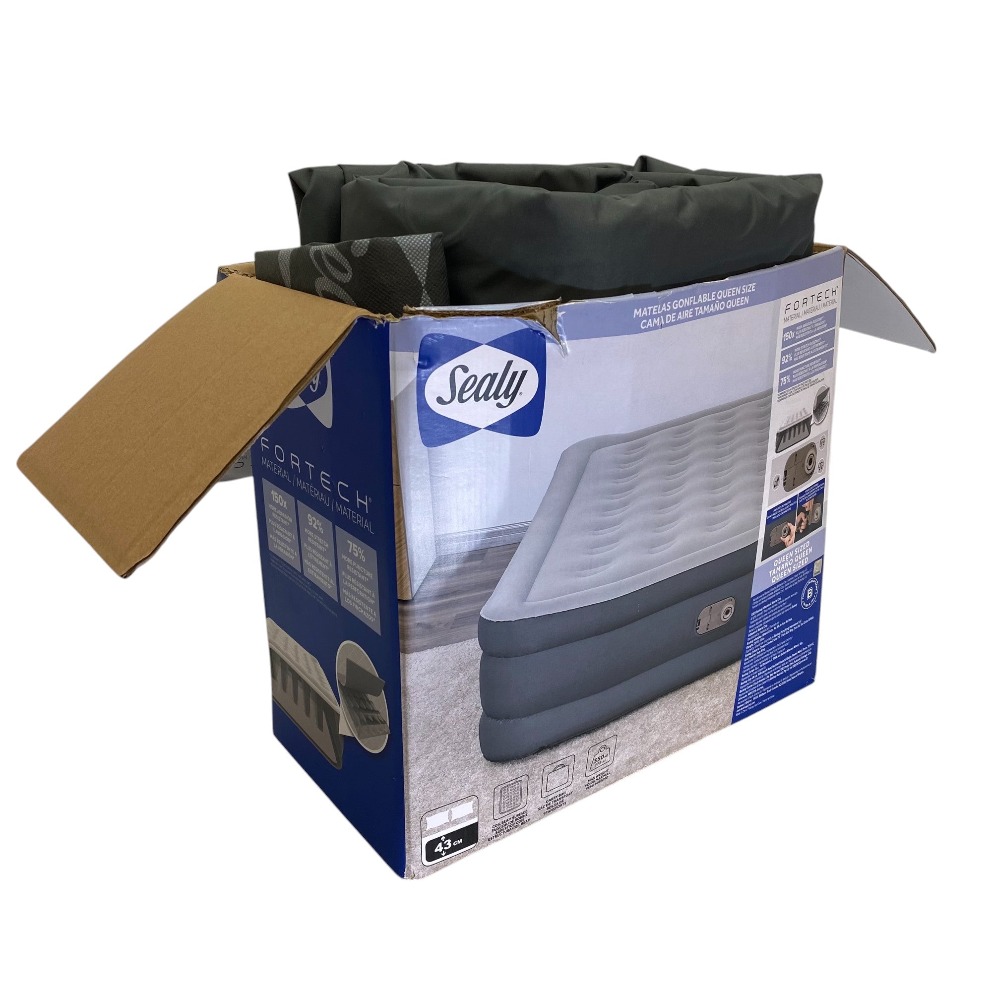 Sealy Fortech Queen Sized Airbed with Built-in Pump