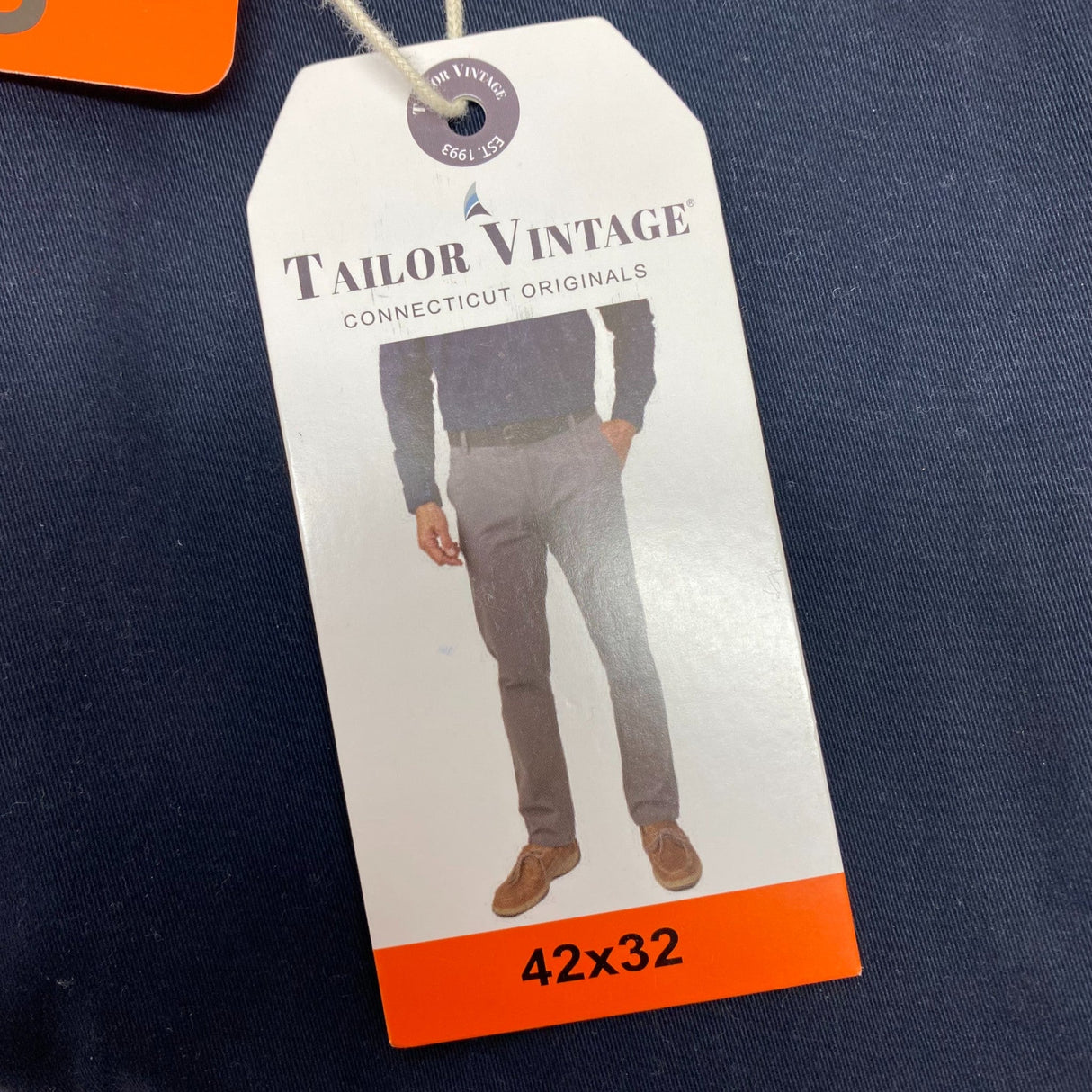 Tailor Vintage Men's Greenwich Slim Fit Pants SIZE - 42x32