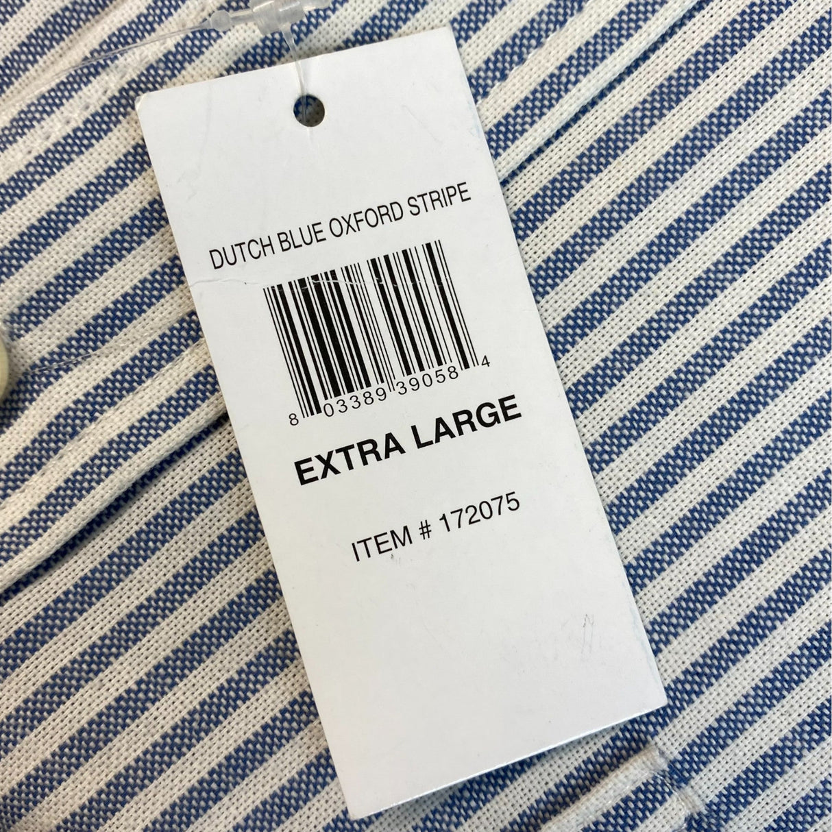 Tailor Vintage Men's Dutch Blue Oxford Stripe Shirt SIZE - Extra Large