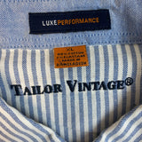 Tailor Vintage Men's Dutch Blue Oxford Stripe Shirt SIZE - Extra Large