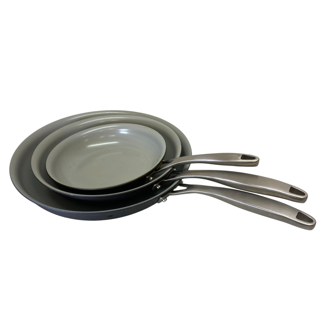 Tramontina 3-Pack Hard Anodized Aluminium Ceramic Nonstick Fry Pan Set - Minor Use