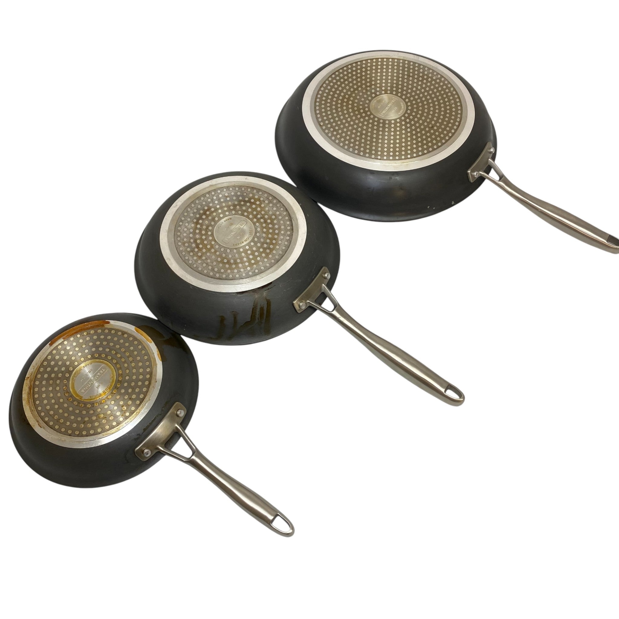 Tramontina 3-Pack Hard Anodized Aluminium Ceramic Nonstick Fry Pan Set - Minor Use