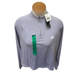 Adidas Women's Train Essentials Minimal Branding 1/4 Zip Cover Up - Glory Grey