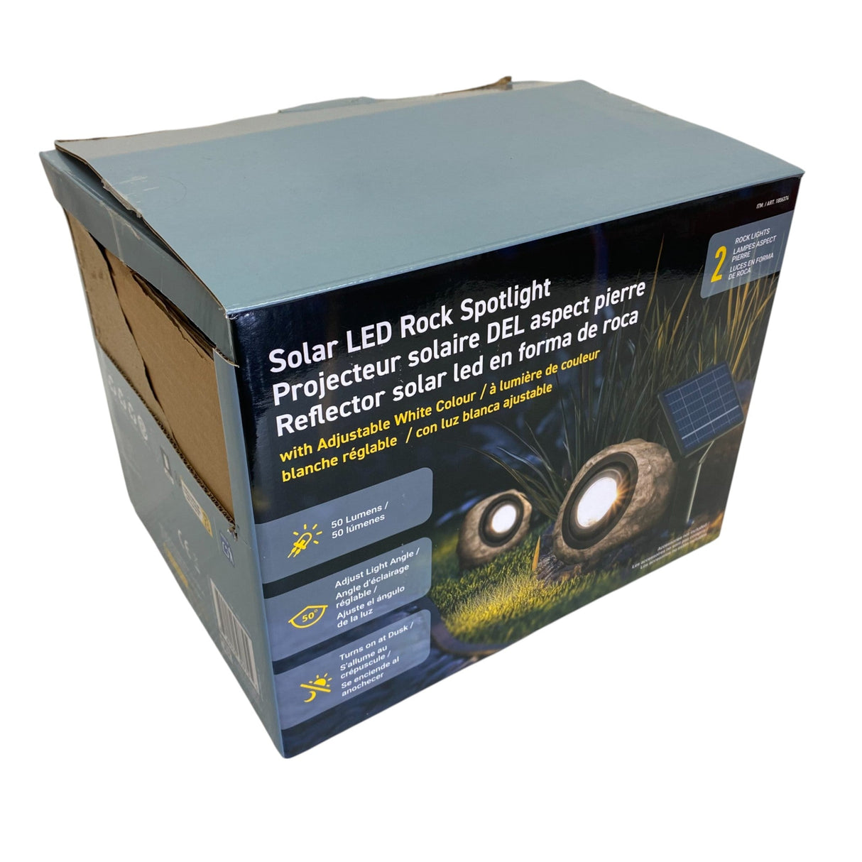 Solar LED Rock Spotlight 2 Pack