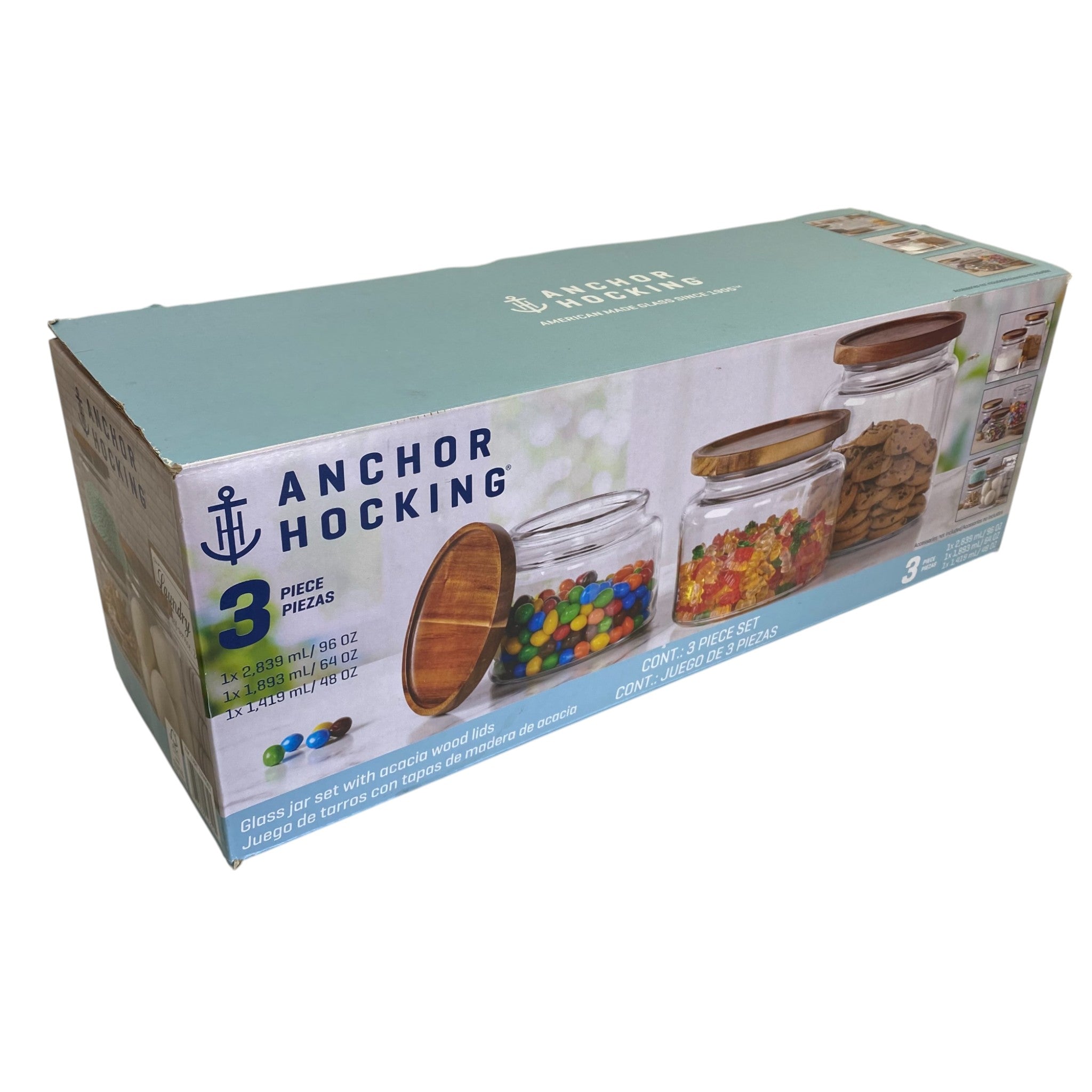 Anchor Hocking 2x Glass Jars with Lids
