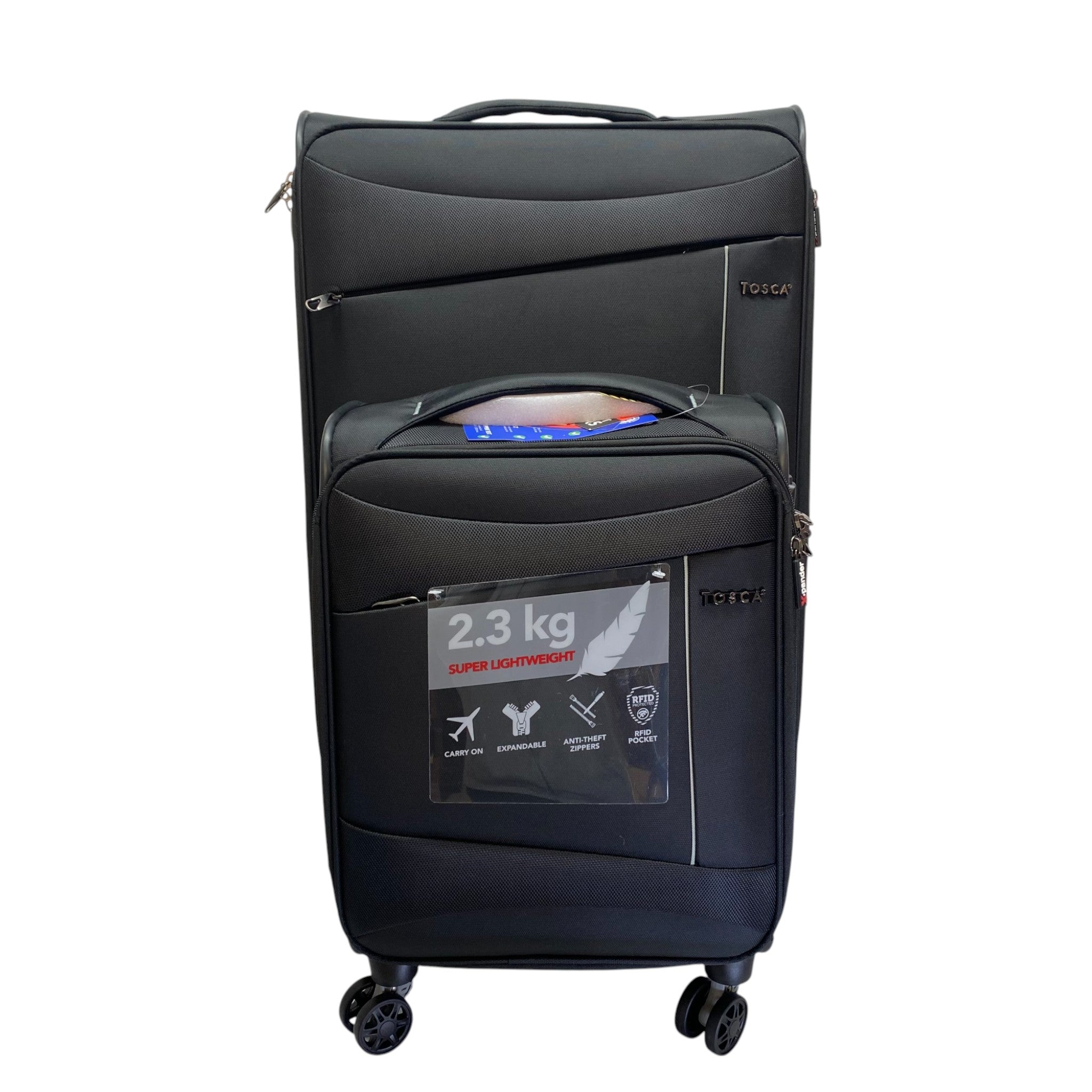 Tosca Flight 75cm and 55cm Carry On Softside Suitcase Set