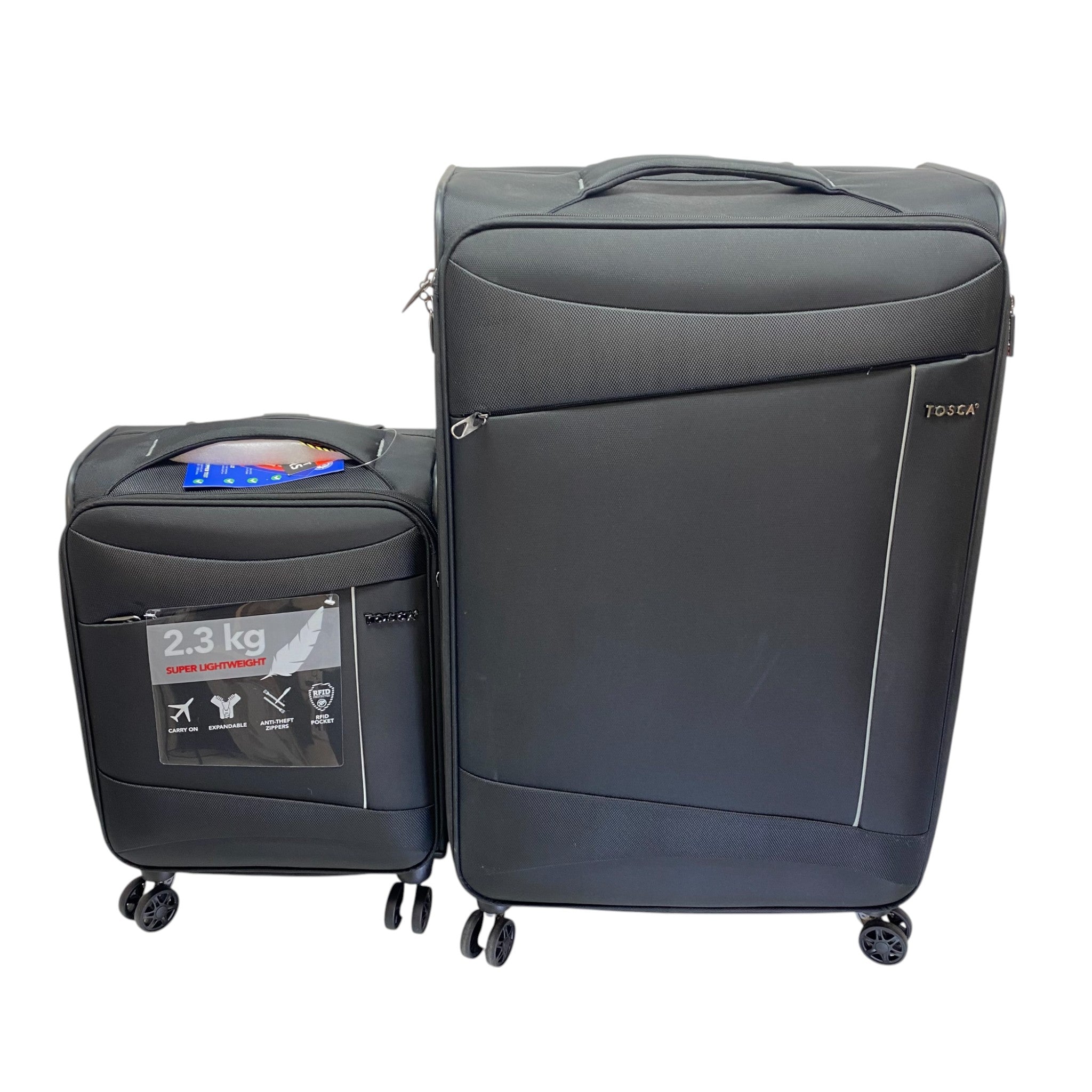 Tosca Flight 75cm and 55cm Carry On Softside Suitcase Set