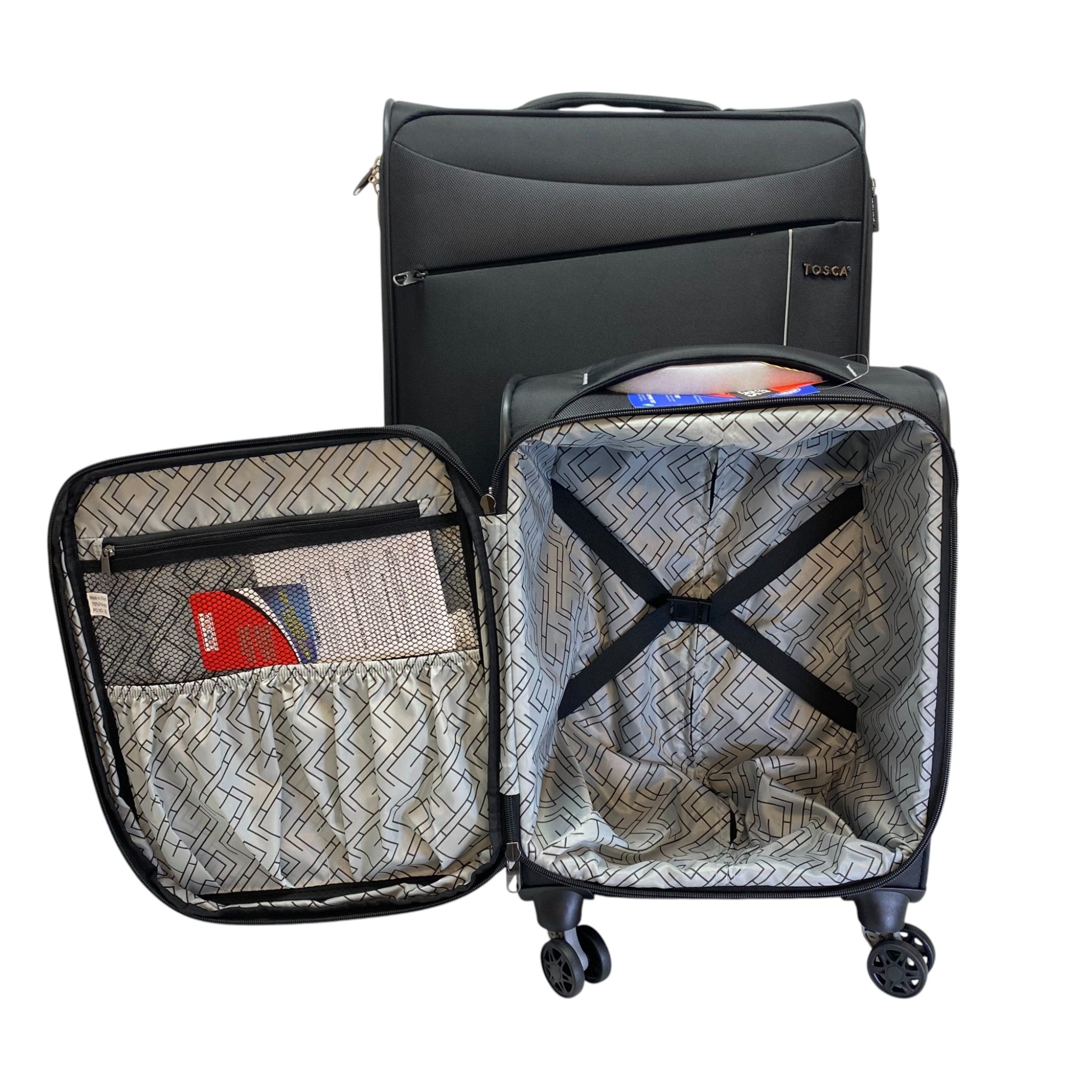 Tosca Flight 75cm and 55cm Carry On Softside Suitcase Set