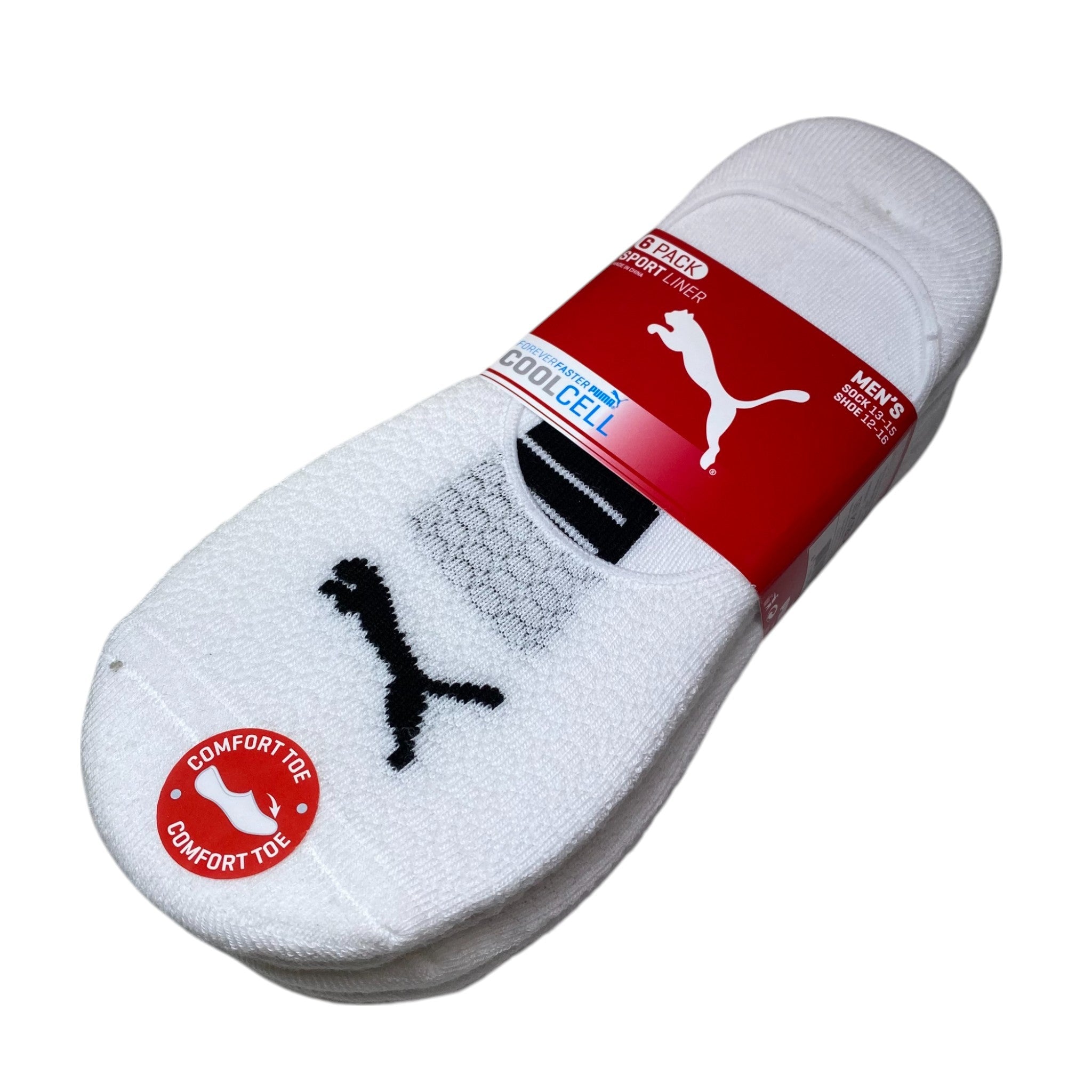 Puma 6x Men's Sport Liner Socks