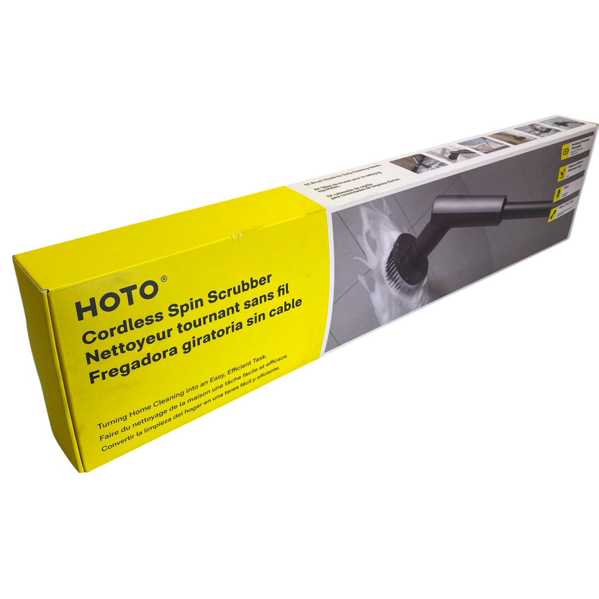 HOTO Cordless Spin Scrubber with accessories