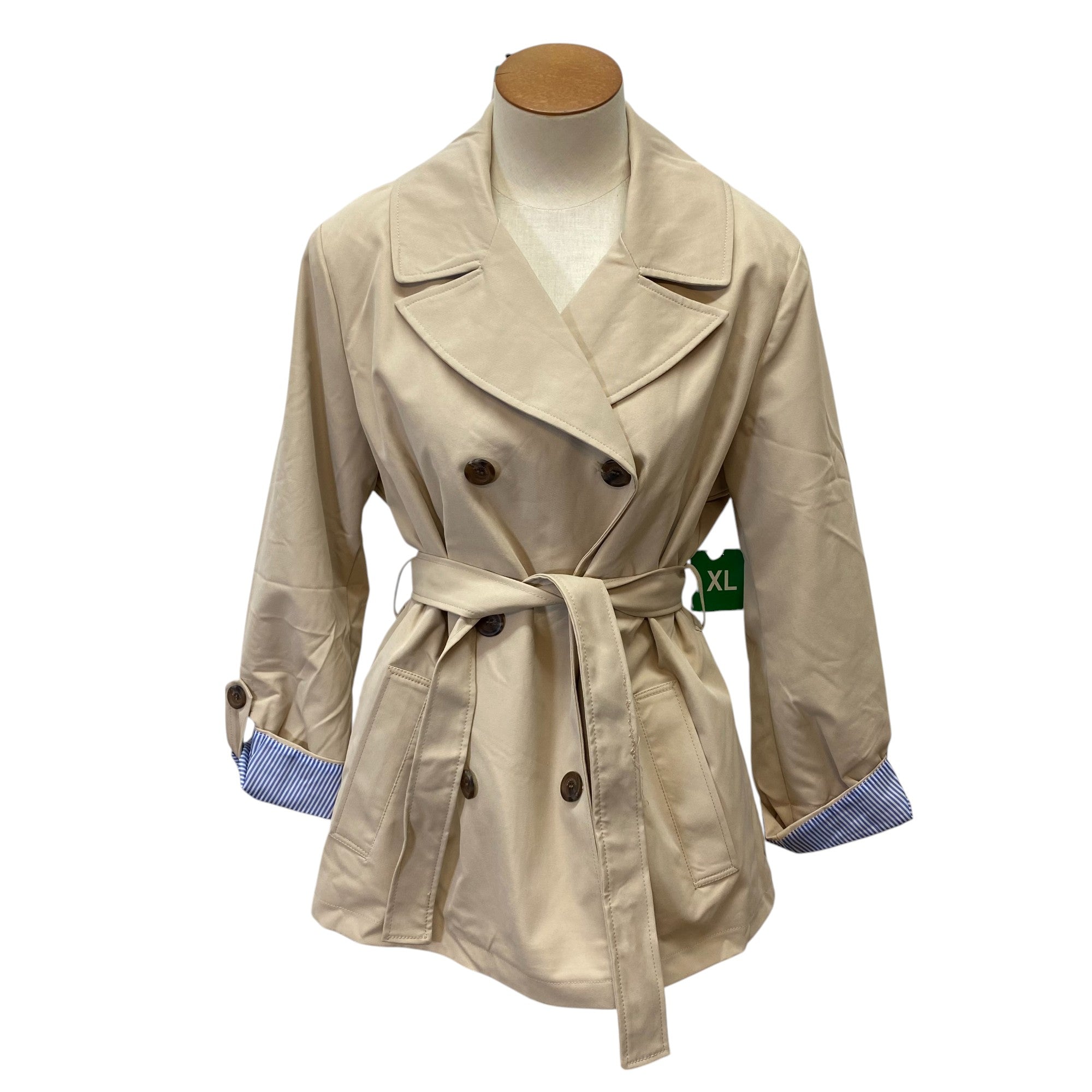 Weatherproof Women's Double-Breasted Trench Coat Jacket SIZE - Extra Large