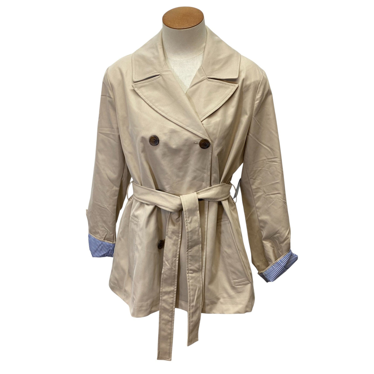 Weatherproof Women's Double-Breasted Trench Coat Jacket SIZE - Large