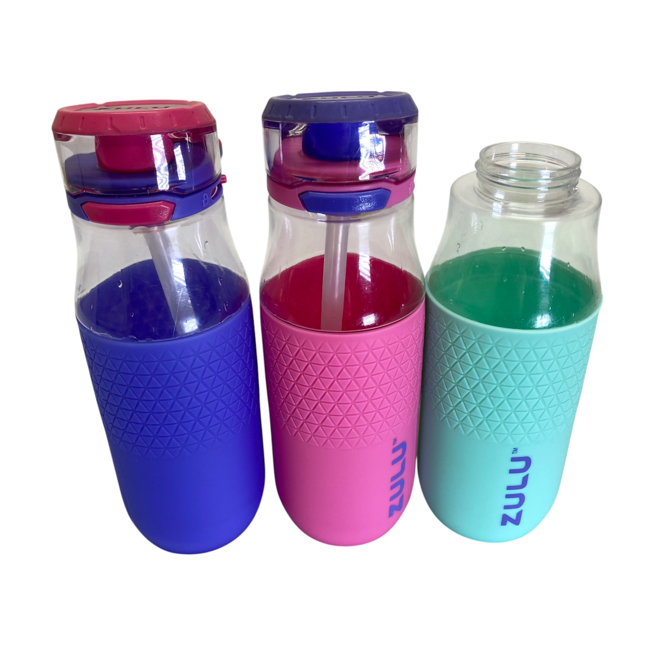 Zulu 3x Flex Tritan Plastic 16oz Water Bottle Set