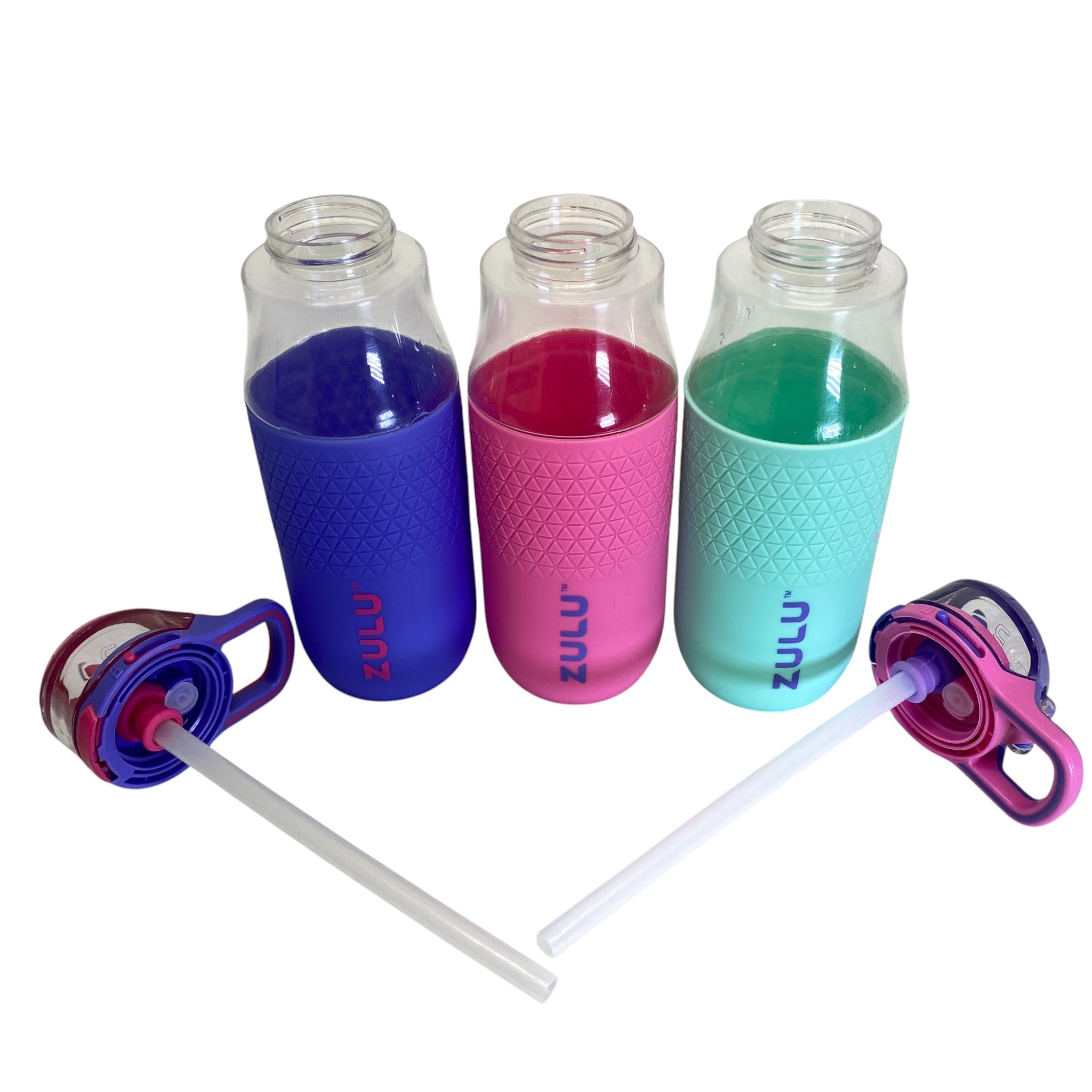 Zulu 3x Flex Tritan Plastic 16oz Water Bottle Set