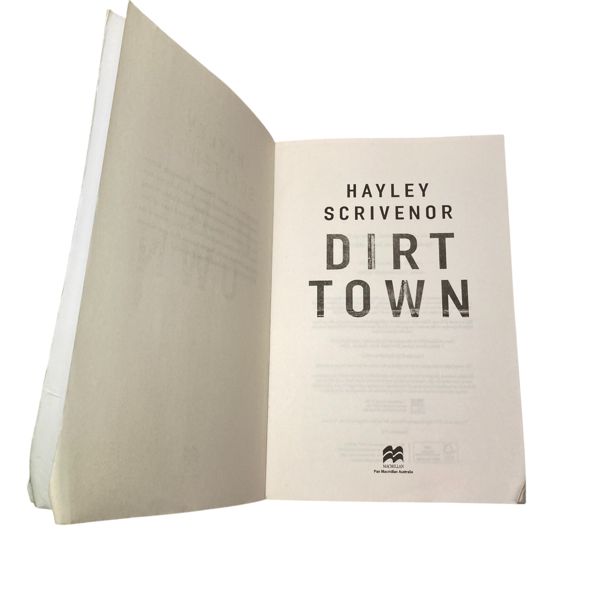 Hayley Scrivenor Dirt Town Paperback Book
