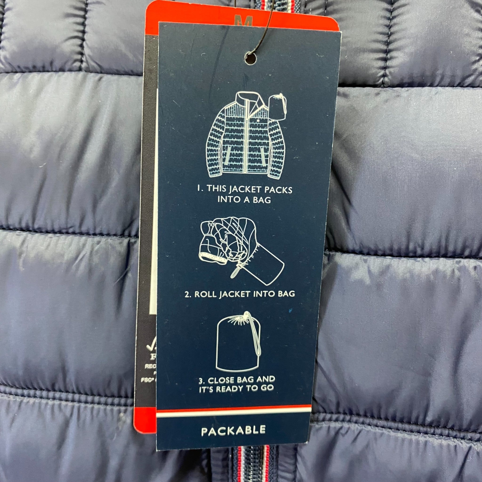 Tommy Hilfiger Men's Packable Jacket SIZE - Medium