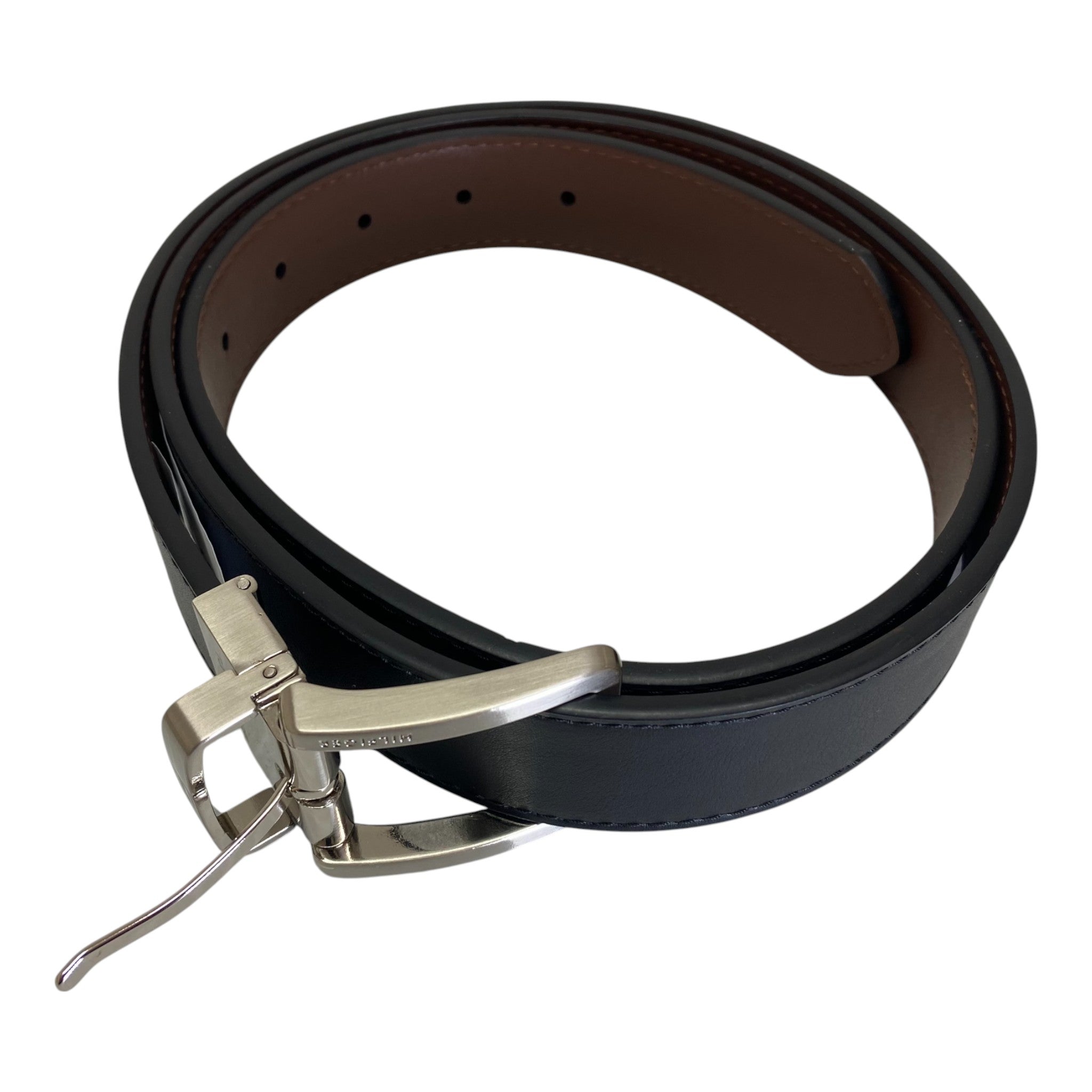 Tommy Hilfiger Men's Black & Brown Reversible Synthetic Leather Belt