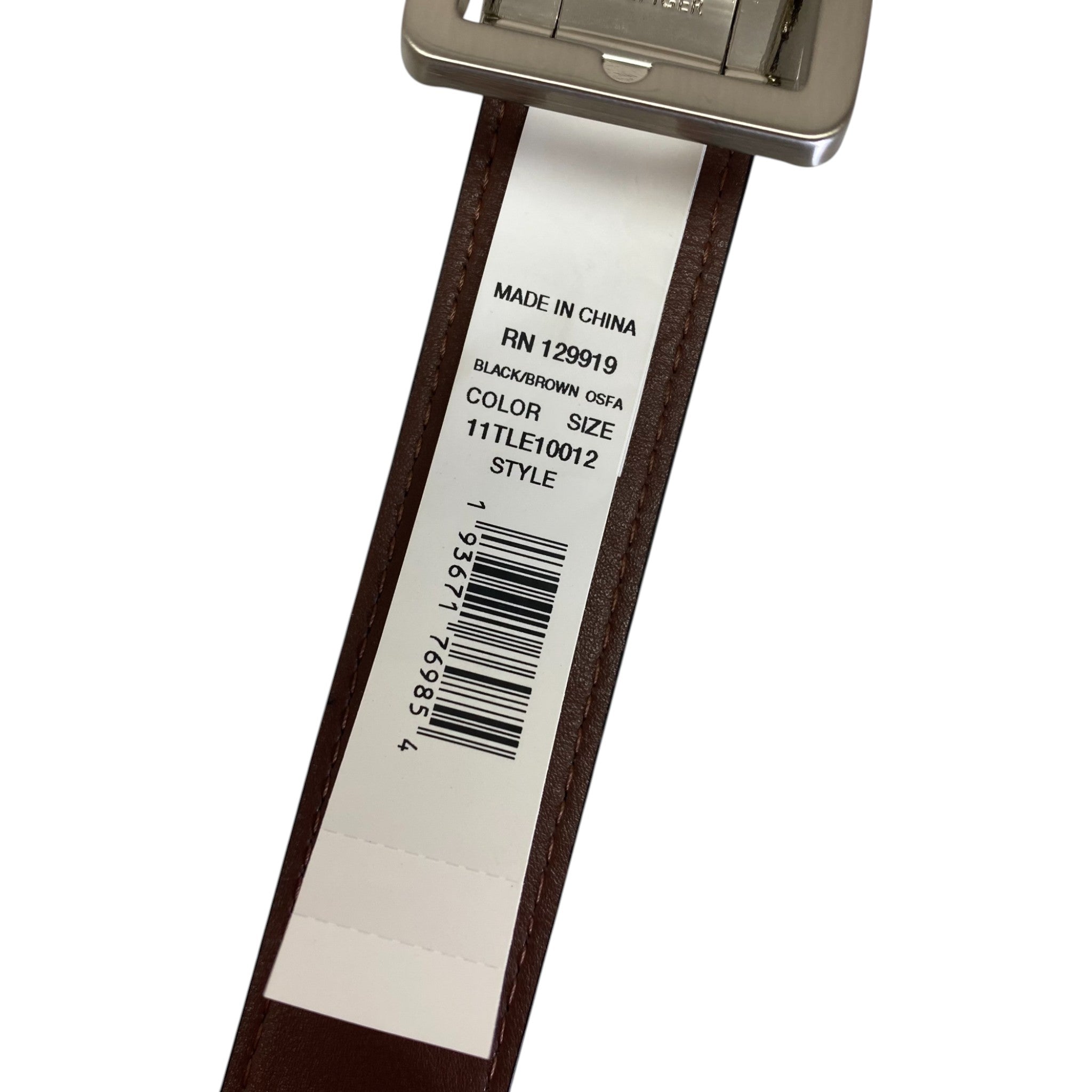 Tommy Hilfiger Men's Black & Brown Reversible Synthetic Leather Belt