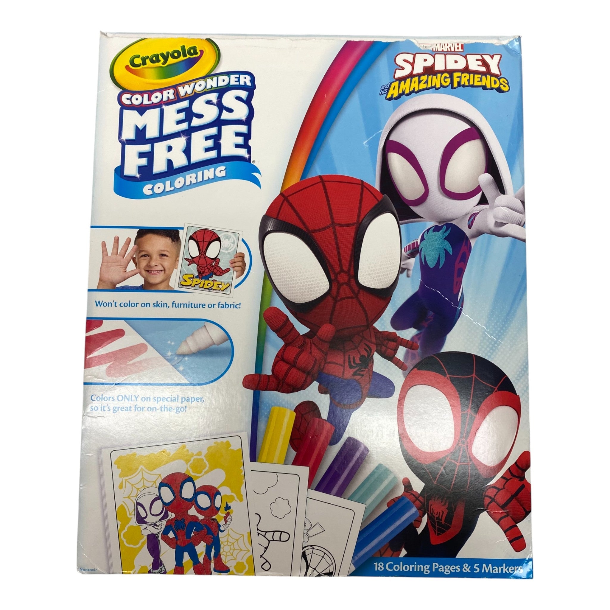Crayola Colour Wonder Mess-Free Colouring - Spidey And His Amazing Friends - Colouring Pages Only
