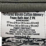 Mineral Spring Textured Woven Cotton Memory Foam Bath Mat