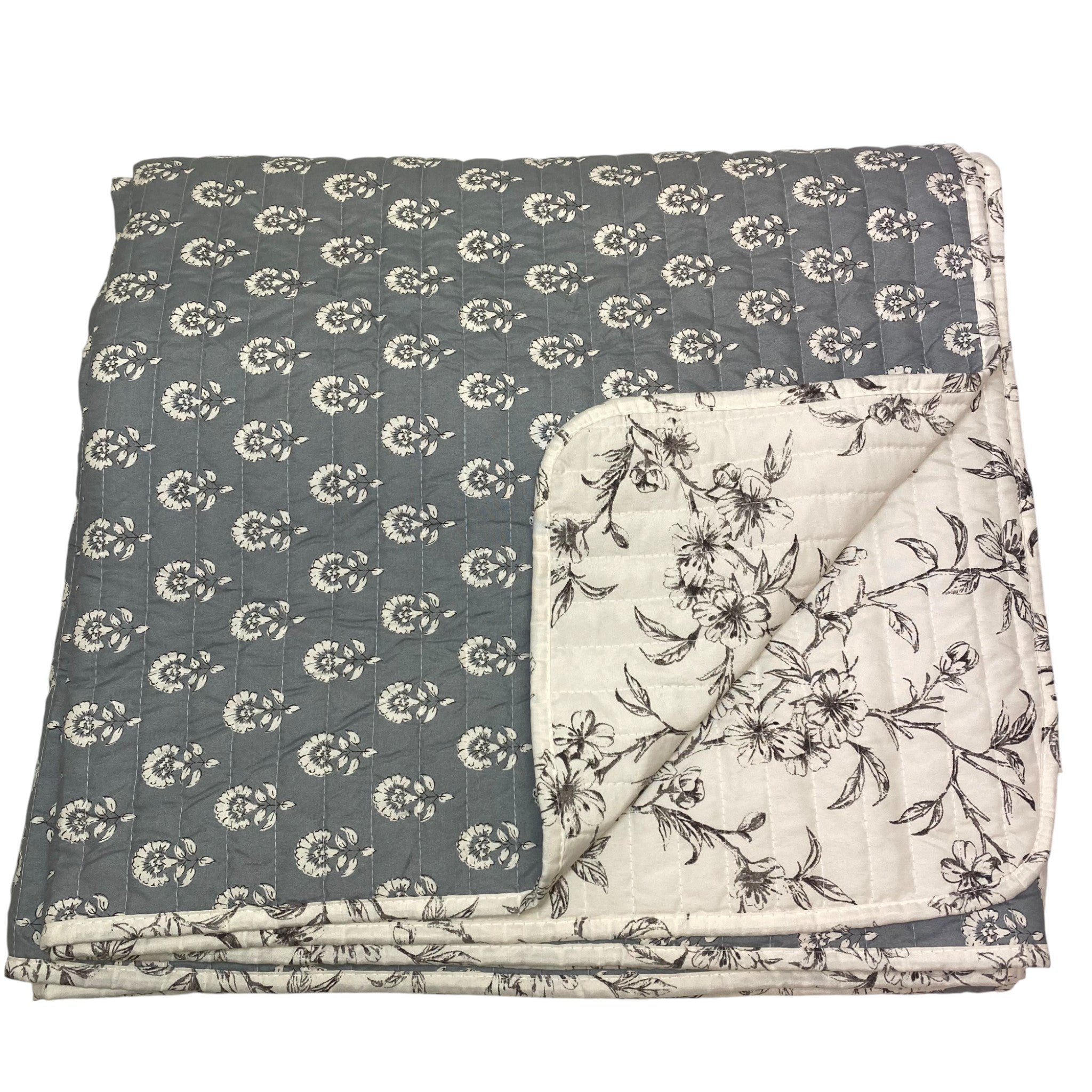Fraiche Maison Microfibre Quilt Queen Size - Elodie Floral