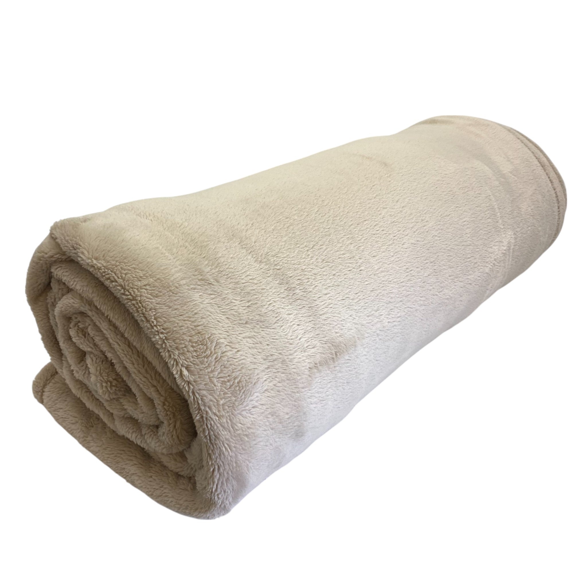 Nemcor Large Plush Throw Blanket - Sand
