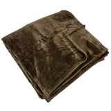 Nemcor Large Plush Throw Blanket - Brown