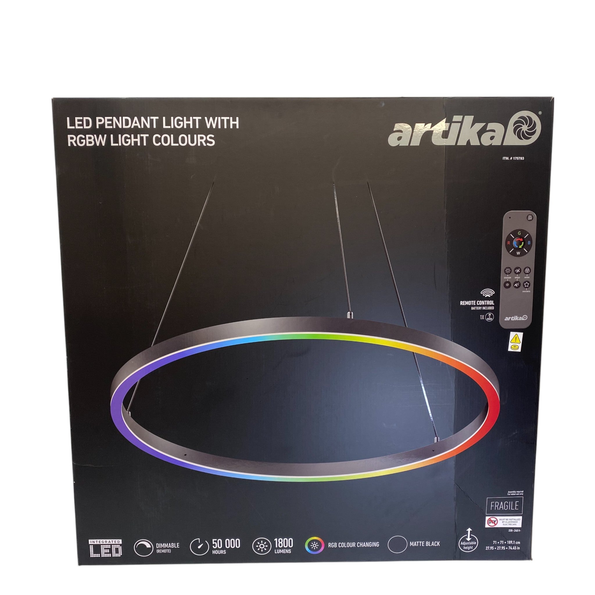 Artika Novato LED Pendant Light RGBW Light Colours