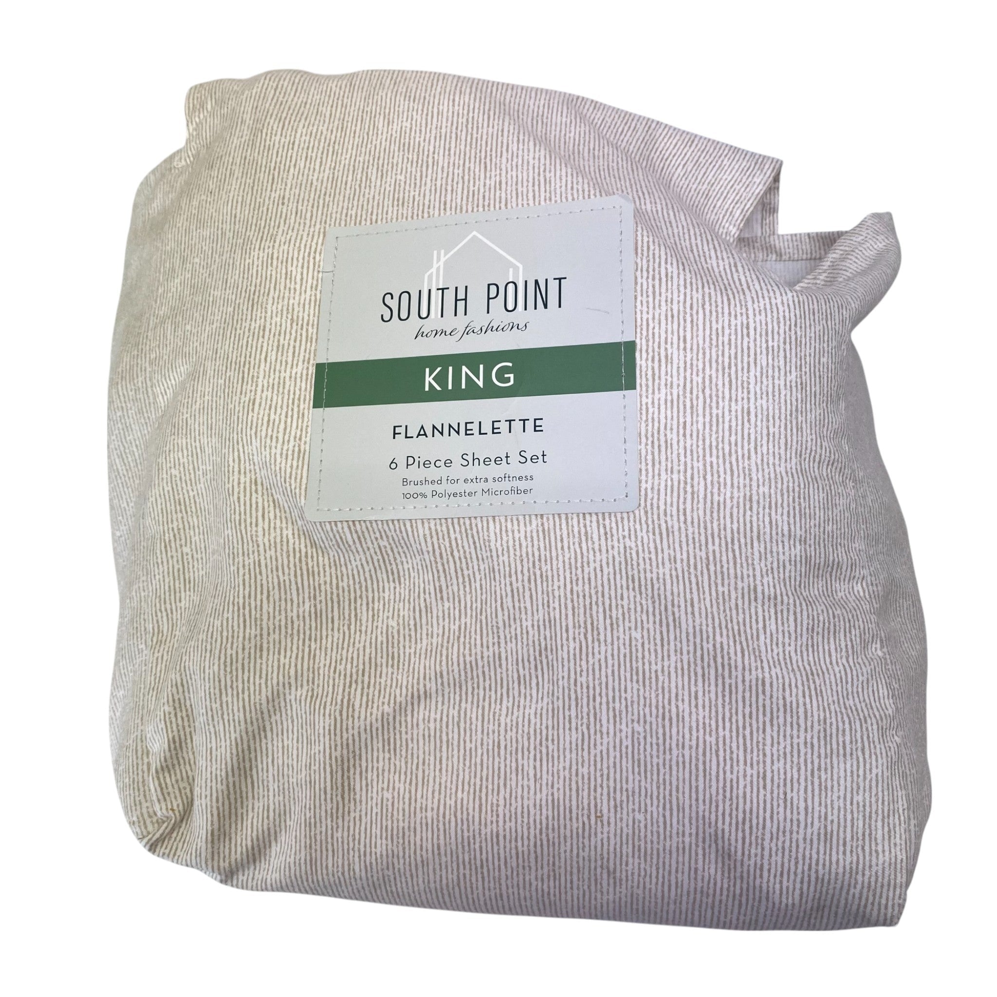 South Point Home Fashions Flannelette 5-Piece Sheet Set - King